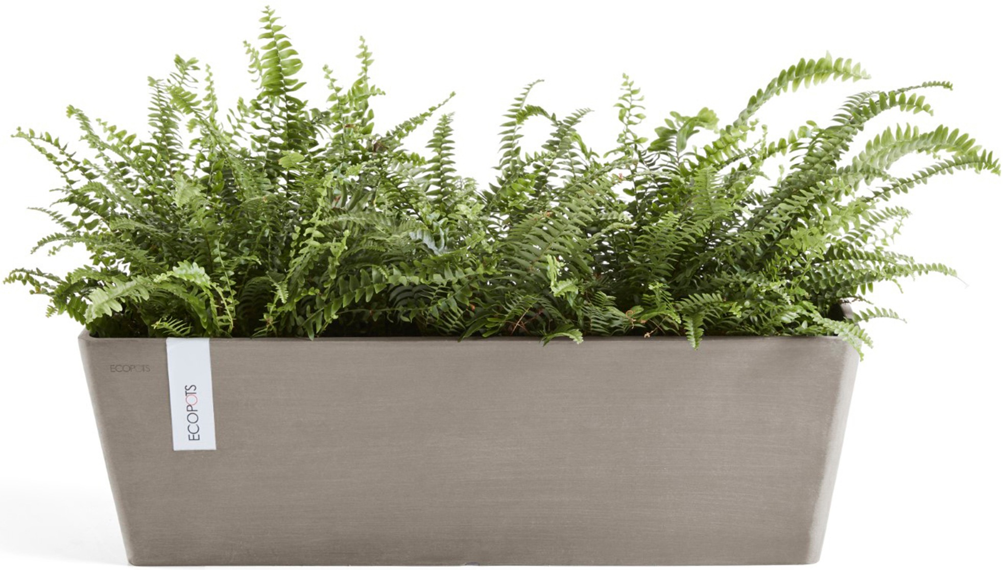 ECOPOTS Balkonkasten »Bruges 45 + Wassersystem Taupe«, für den Außenbereich: frostsicher, bruchsicher und lichtbeständig