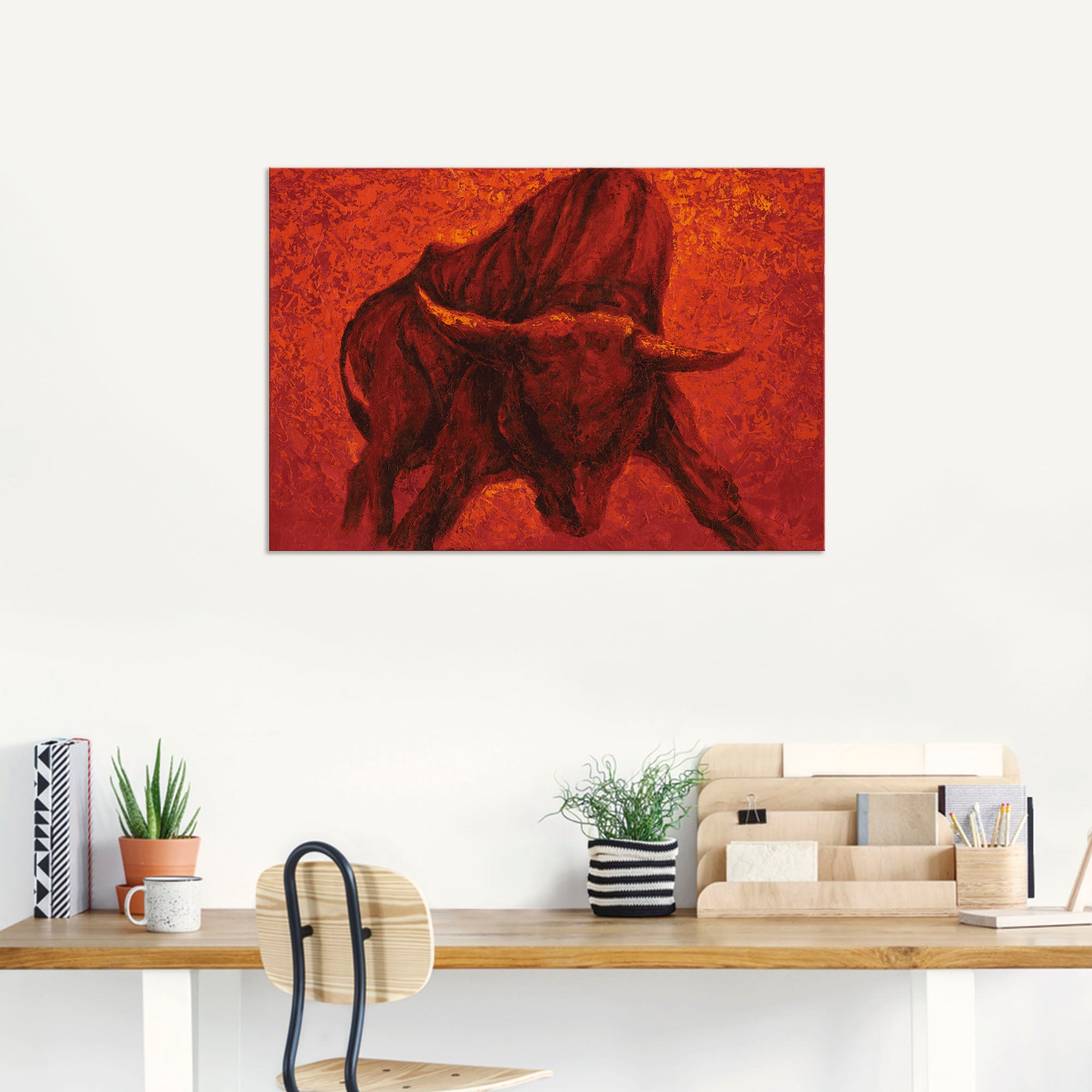 Artland Wandbild »Katalanischer Stier«, Wildtiere, (1 St.), als Alubild, Ou günstig online kaufen