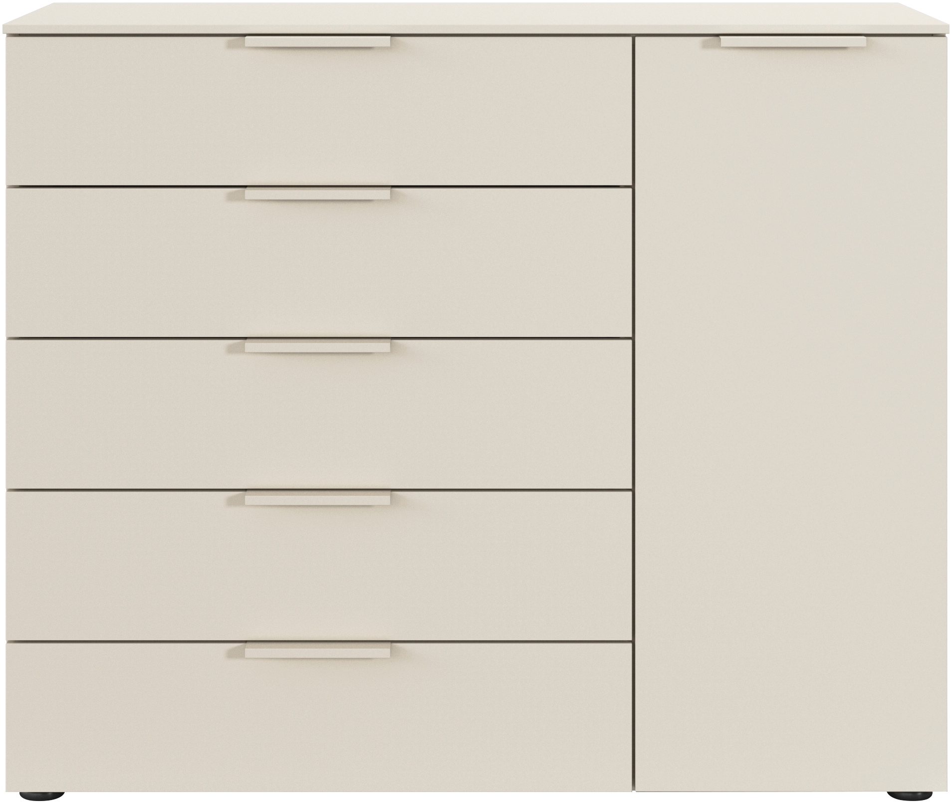 rauch Schubkastenkommode »Kommode Türkommode Sideboard Kombikommode FLIPP«, (Breite 120 cm mit 2 Einlegeböden), 1-türig mit 5 Schubladen und Soft-Close-Funktion