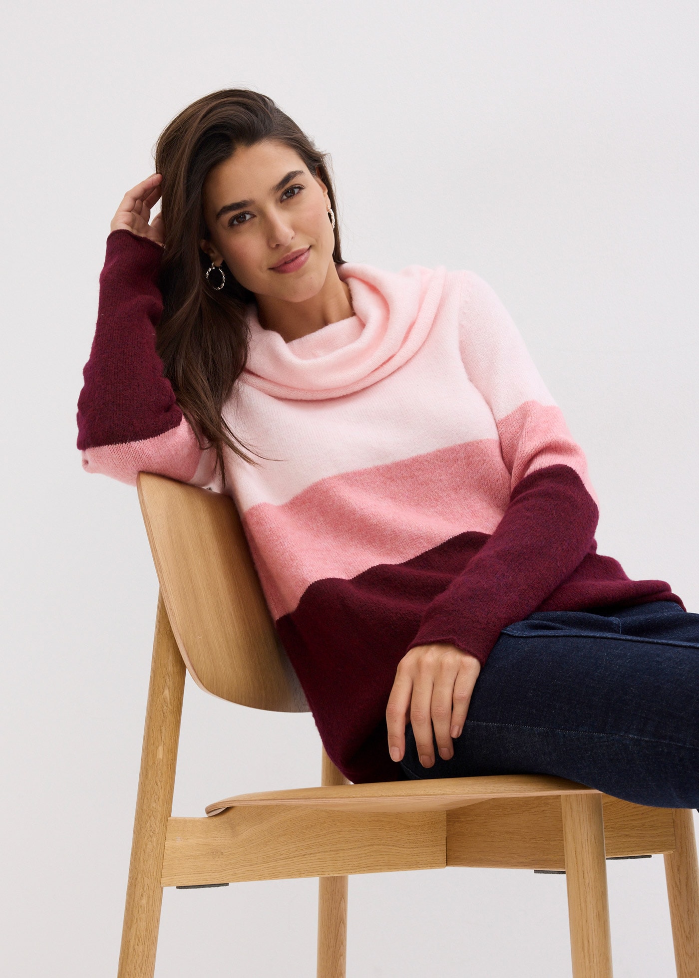 bonprix Rollkragenpullover »Rollkragenpullover« mit Elasthan-Anteil, mit Wasserfallkragen, lockere Passform