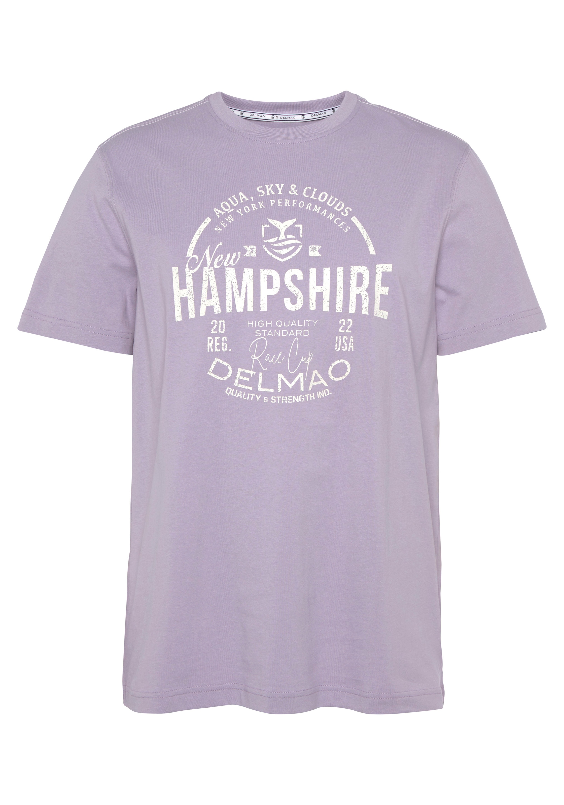 DELMAO T-Shirt, Kurzarm, lässige Passform, mit peppigem Print, aus Baumwolle