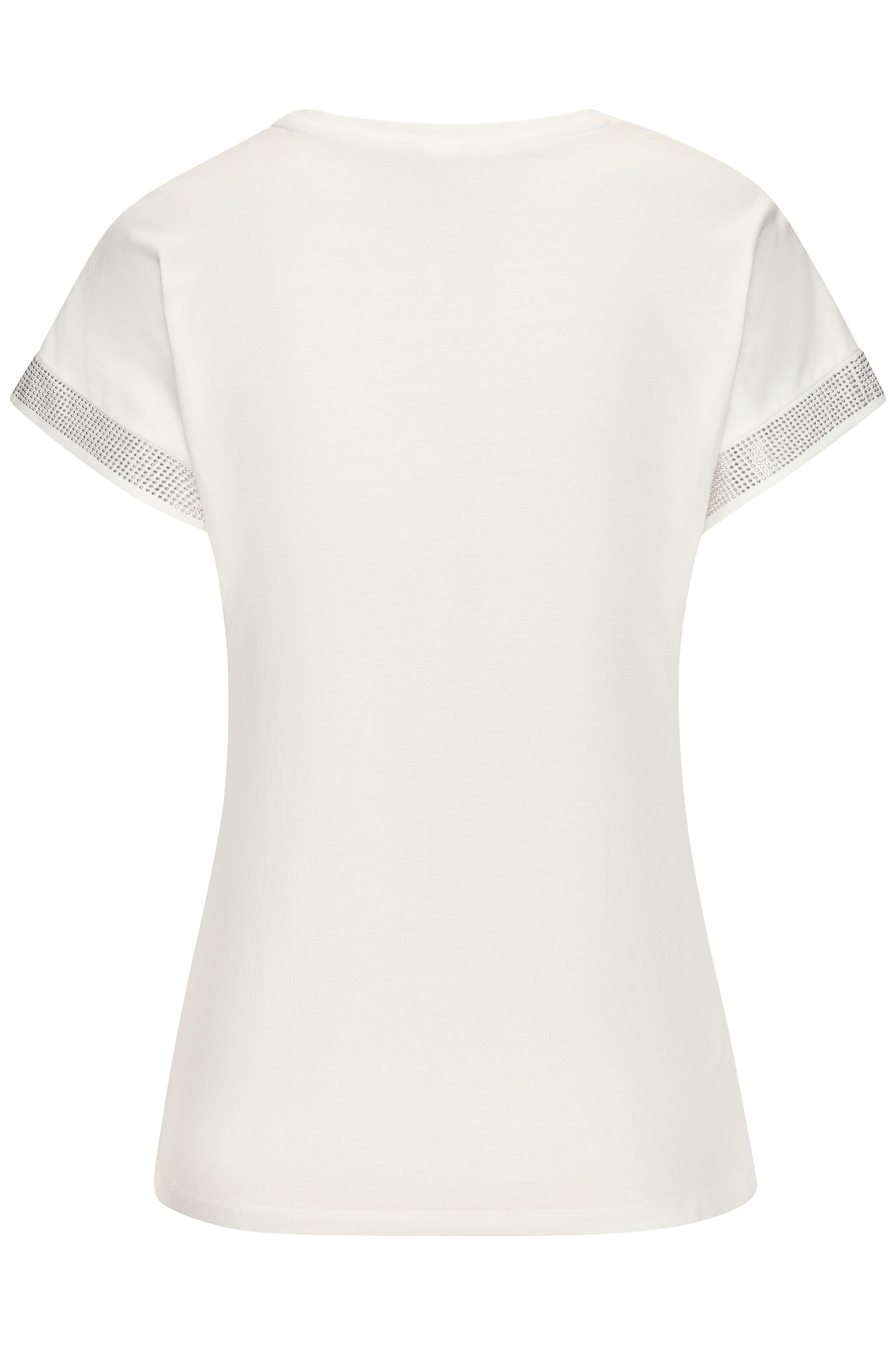 LASCANA Kurzarmshirt »mit glitzernem Strass-Design am Arm«, aus weicher Baumwoll-Qualität
