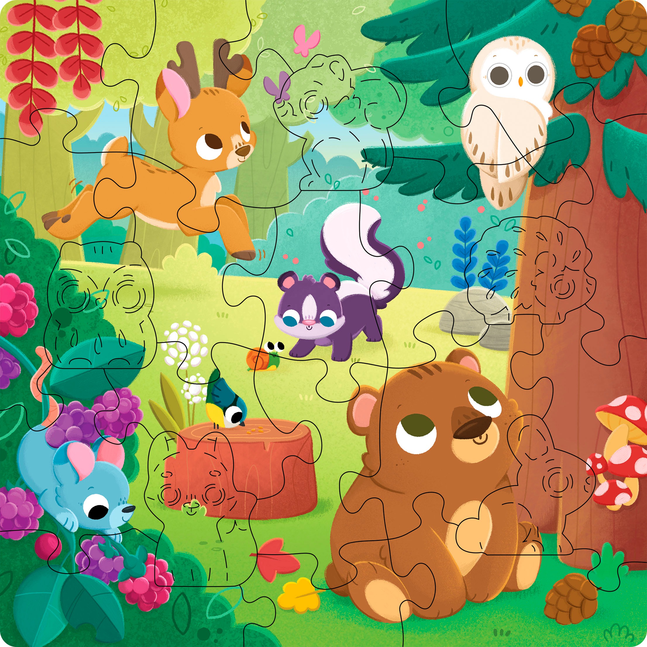 Ravensburger Puzzle »Fröhliche Waldfreunde«