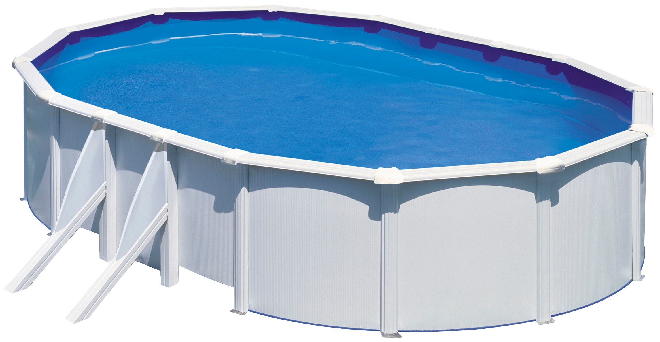 Gre Ovalpool »FIDJI mit seitlichen Stützen inkl. Zubehör«, (Set, 4 tlg.), Höhe: 120 cm, in versch. Größen