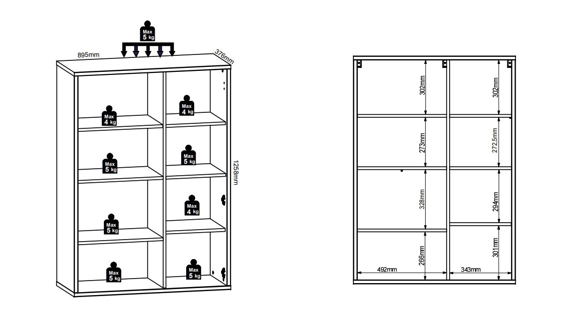 Innostyle Vitrine »BELLANO«, Viking Oak Nature