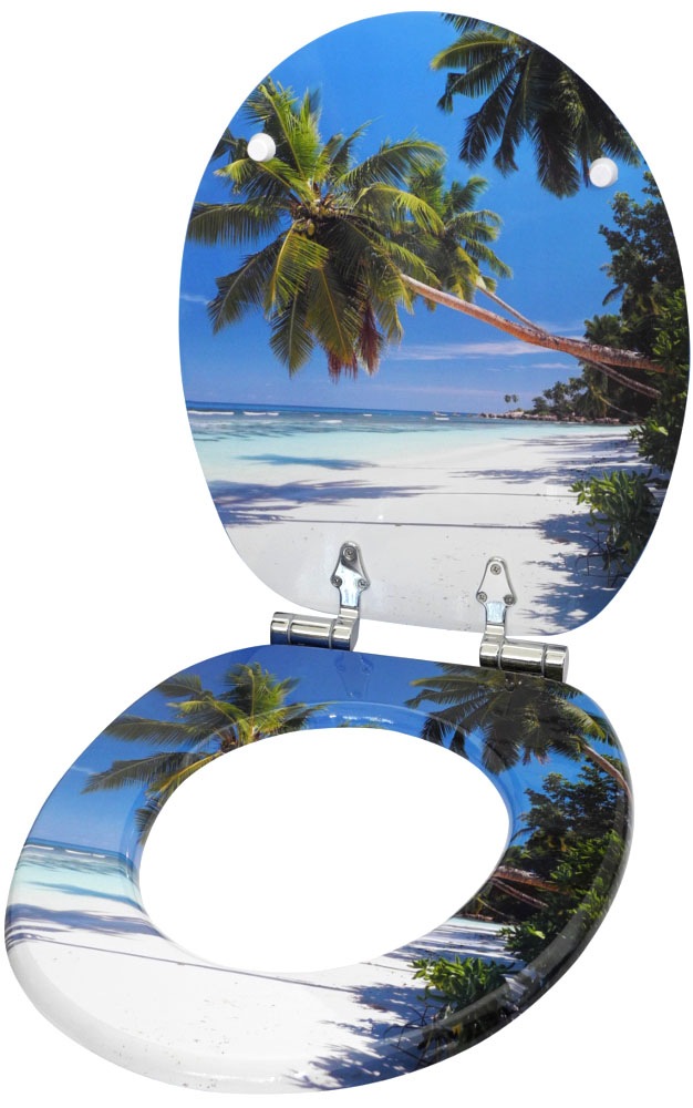 Sanilo Badaccessoire-Set »Karibik« bestehend aus WC-Sitz, Badteppich, Stöpsel, Seifenspender, WC-Bürste