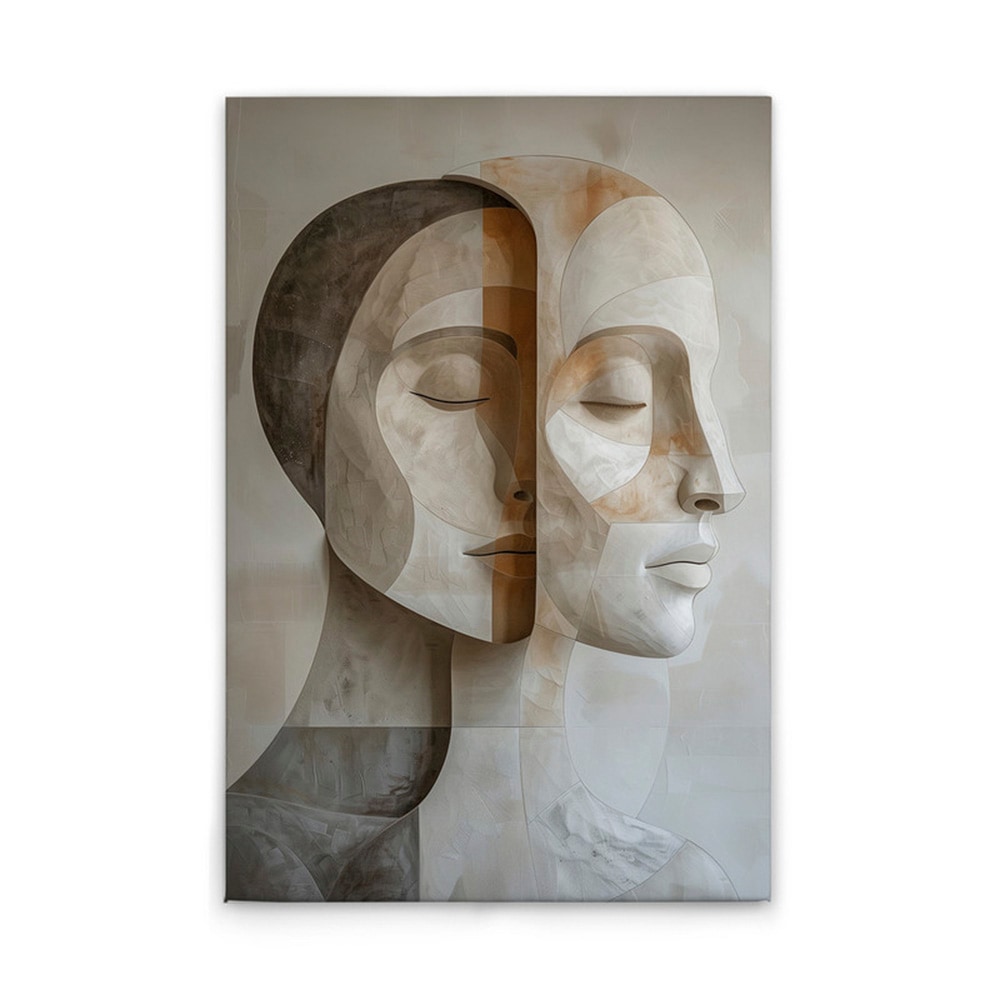 A.S. Création Leinwandbild »Cubistic Couple - Wandbild Beige Grau Keilrahme günstig online kaufen