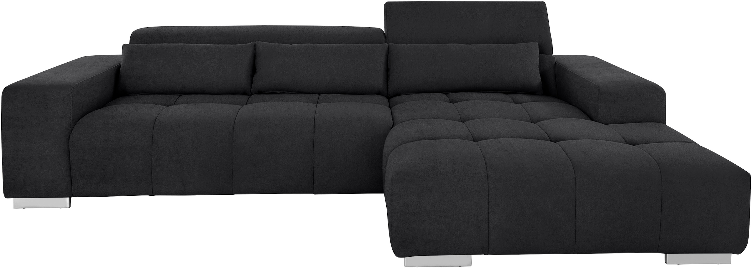 COTTA Ecksofa »Orion L-Form«, mit Kopfteilverstellung & 3 Nierenkissen