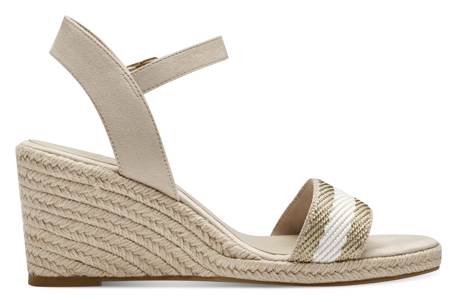 Tamaris Keilsandalette, Sommerschuh, Sandale, Keilabsatz, mit Bastbesatz