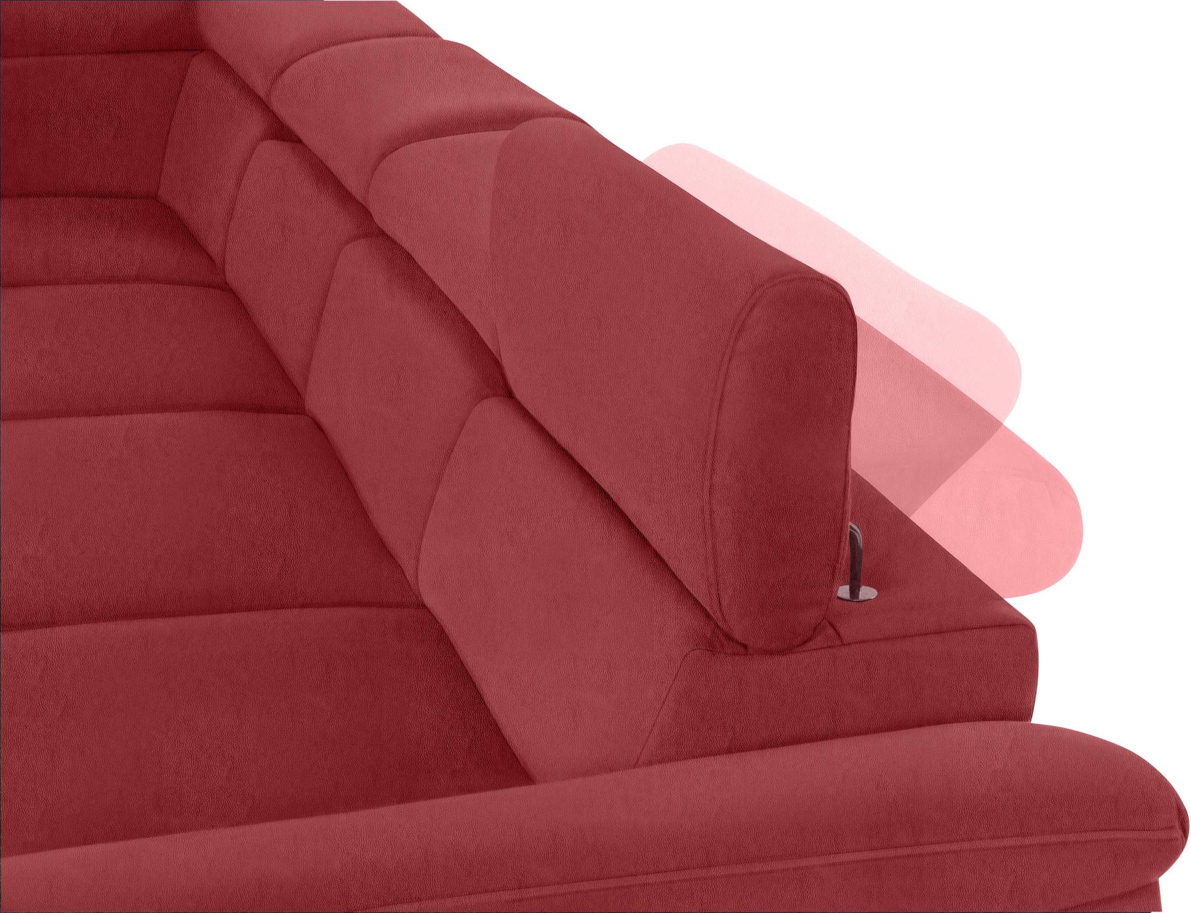 COTTA Wohnlandschaft »Komaris U-Form, in Echtleder Pampas Madras, B: 320 cm« mit Kopfteilverstellung, optional Schlaffunktion, Bettkasten & Licht