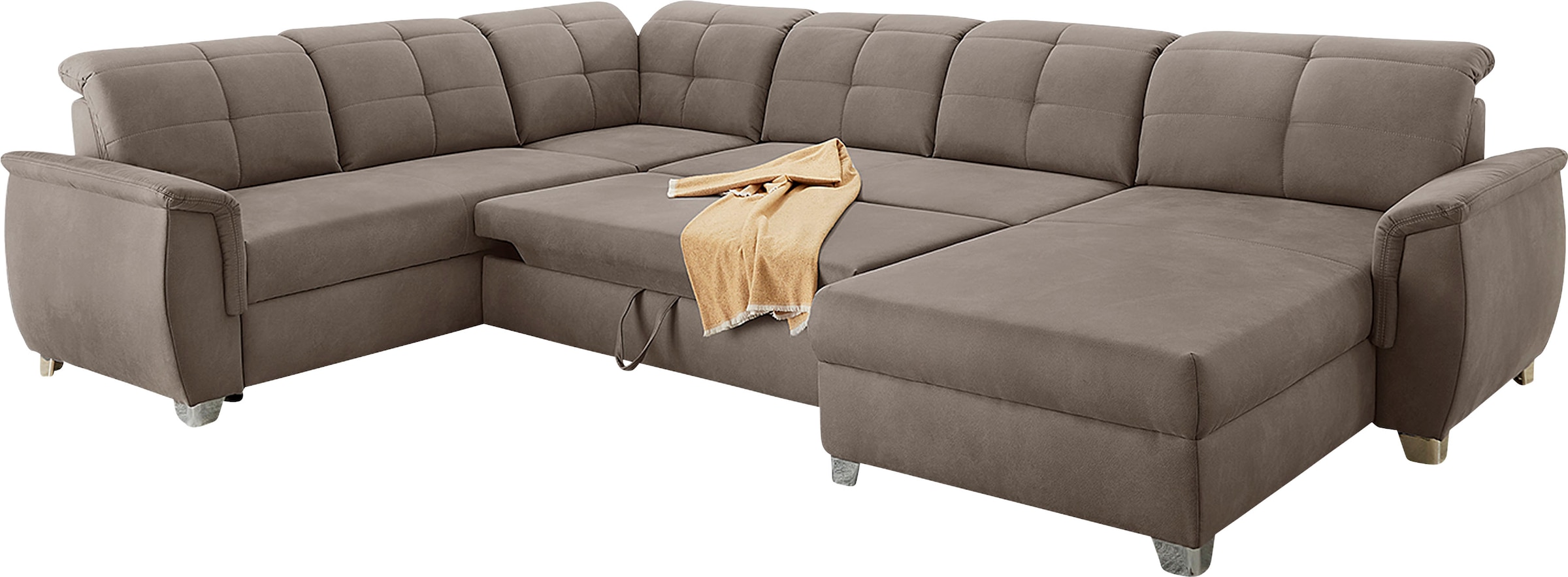 Jockenhöfer Gruppe Wohnlandschaft »Livorno U-Form«, mit 7 individuell verstellbaren Kopfteilen, Bett- und Relaxfunktion