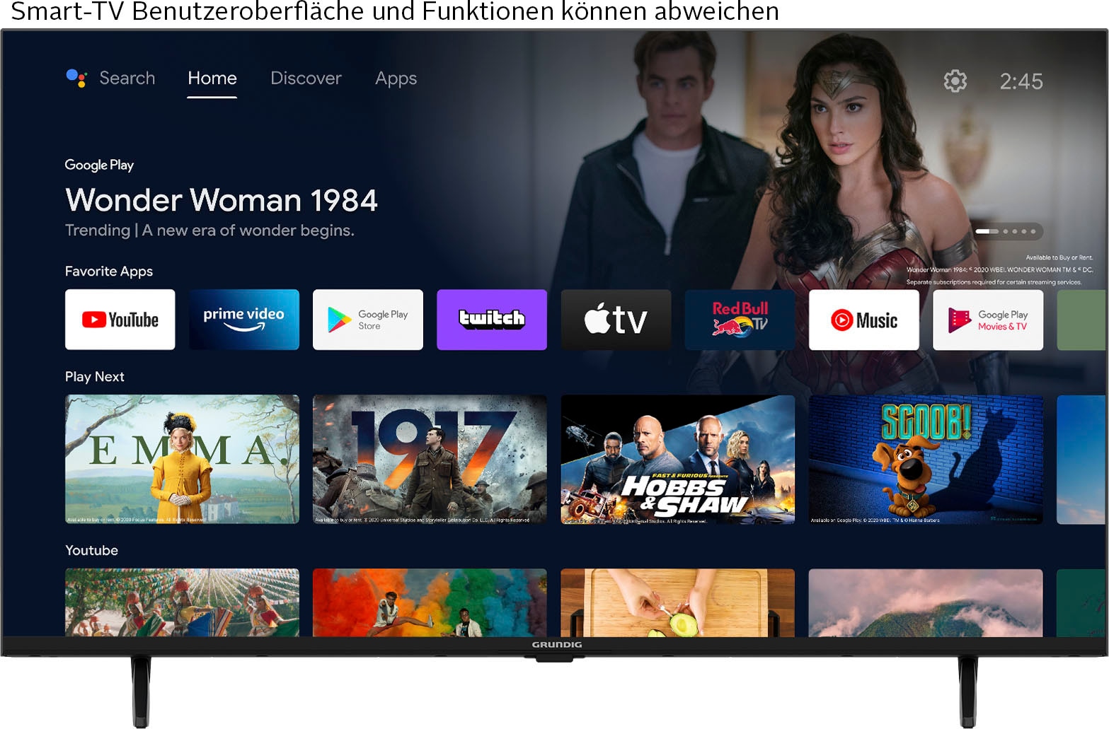 LED-Fernseher »40 VOE 631 BR1T00«, 100 cm/40 Zoll, Full HD, Android TV-Smart-TV