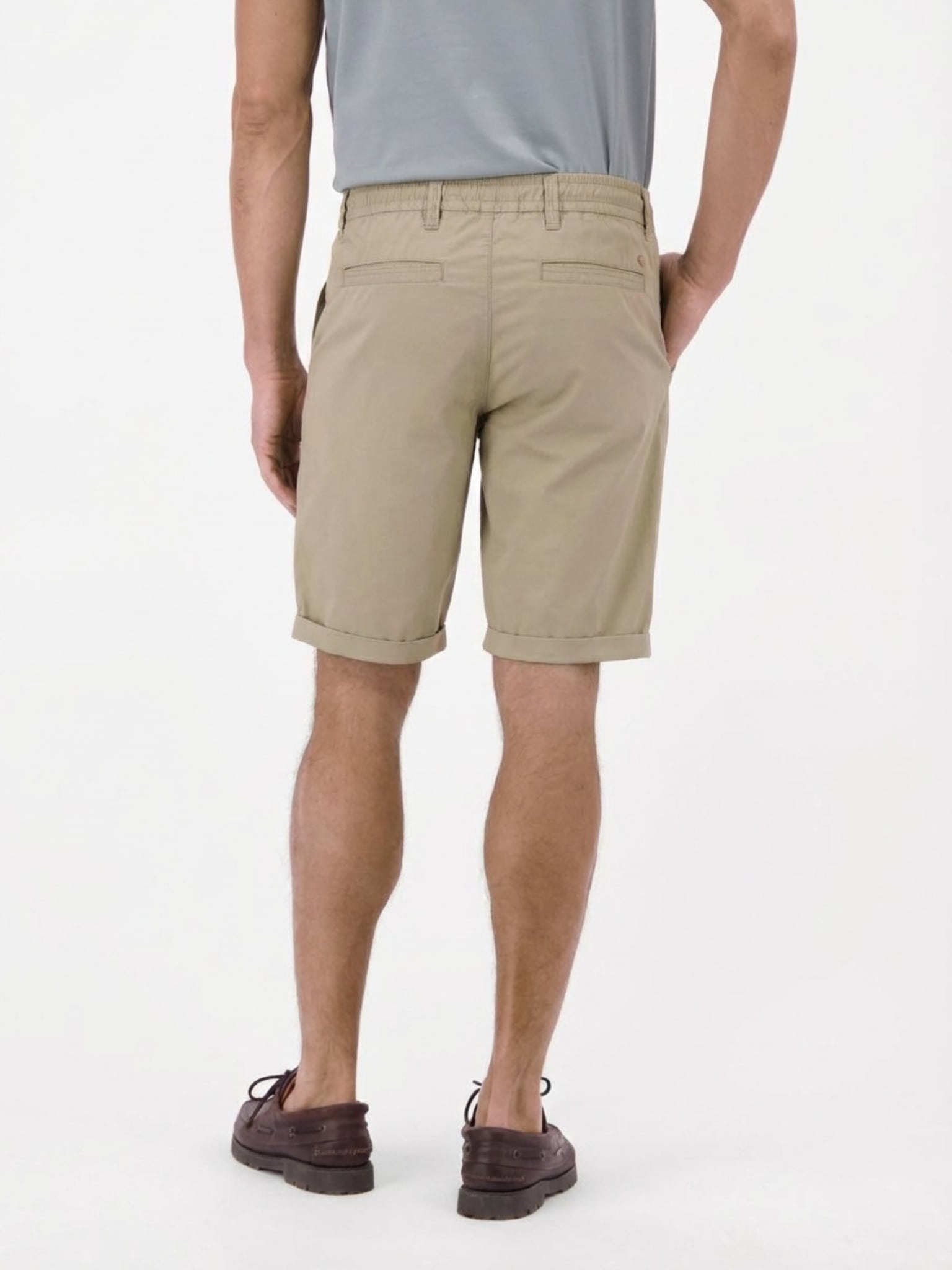 LERROS Chinoshorts  mit Bindeband und Aufschlag am Bein