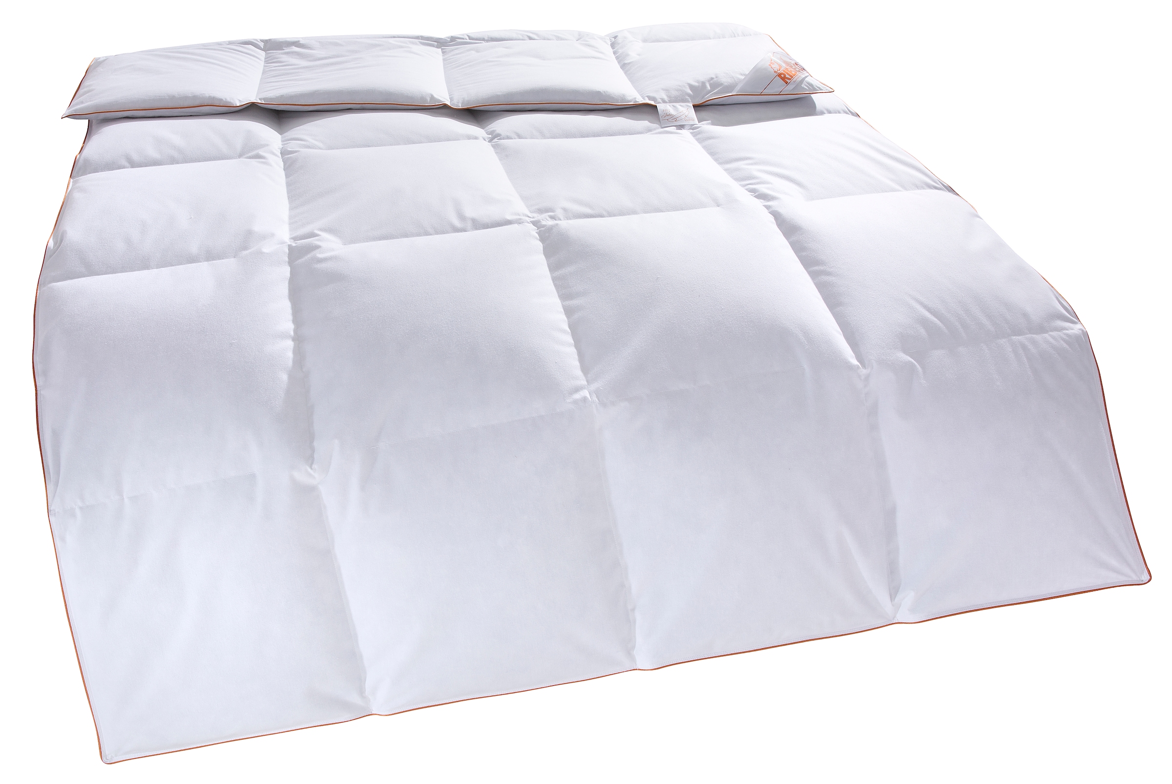 RIBECO Daunenbettdecke »Richard, Bettdecken für Sommer oder Winter, Made in Germany«, normal, Füllung 90% Daune & 10% Federn, Bezug Baumwolle, (1 St.), Bettdecke 135x200 cm, 155x220 cm und weitere Größen, Decke
