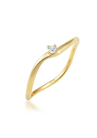 Elli DIAMONDS Verlobungsring »Verlobung Welle Diamant (0.03 ct.) 375 Gelbgold« kaufen