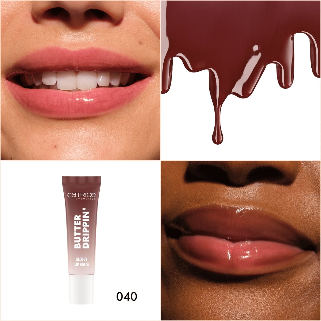 Catrice Lippenbalsam »Butter Drippin' Glossy Lip Balm«, (Set, 3 tlg.), Dezenter Farbakzent, geschmeidig, hochglänzend, spendet Feuchtigkeit.