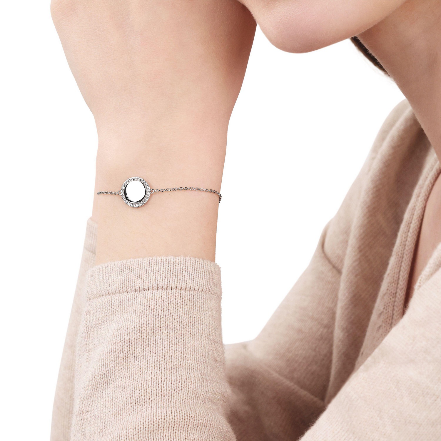 TOM TAILOR Silberarmband mit Zirkonia (synth.)