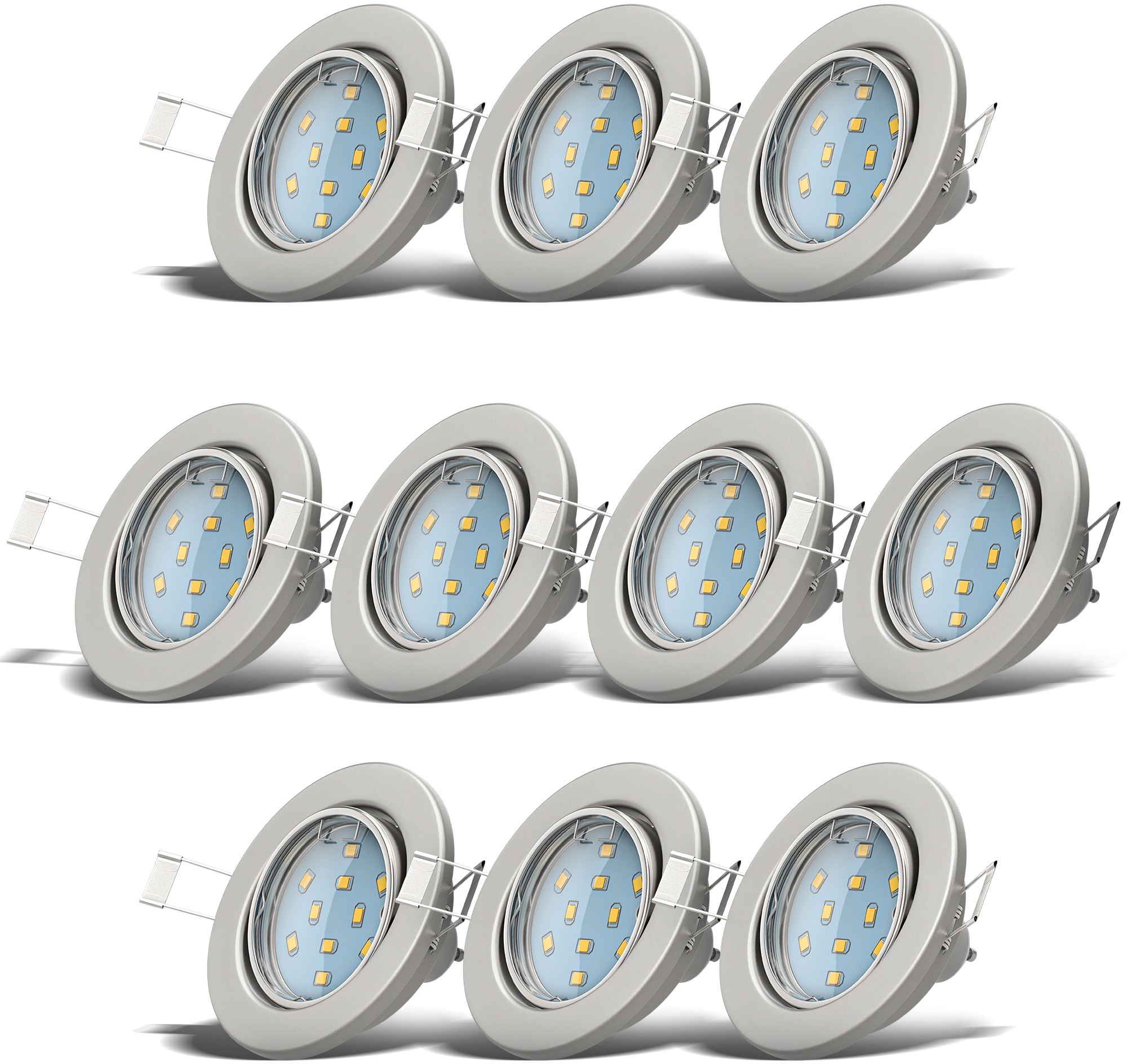 B.K.Licht LED Einbaustrahler, 10er-Set, Schutzart IP23, inklusive LED-Leuch günstig online kaufen