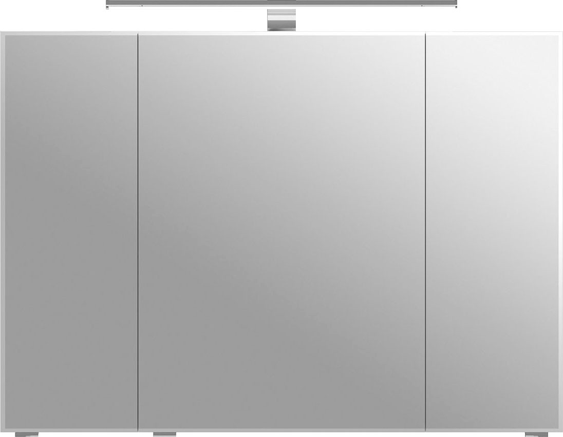 Saphir Badmöbel-Set »6005 Sprint 3-teilig, Keramik-Waschtisch mit LED-Spiegelschrank«, (4 St.), Unterschrank, inkl. Türdämpfer, 4 Türen, 3 Schubladen, Bad-Set