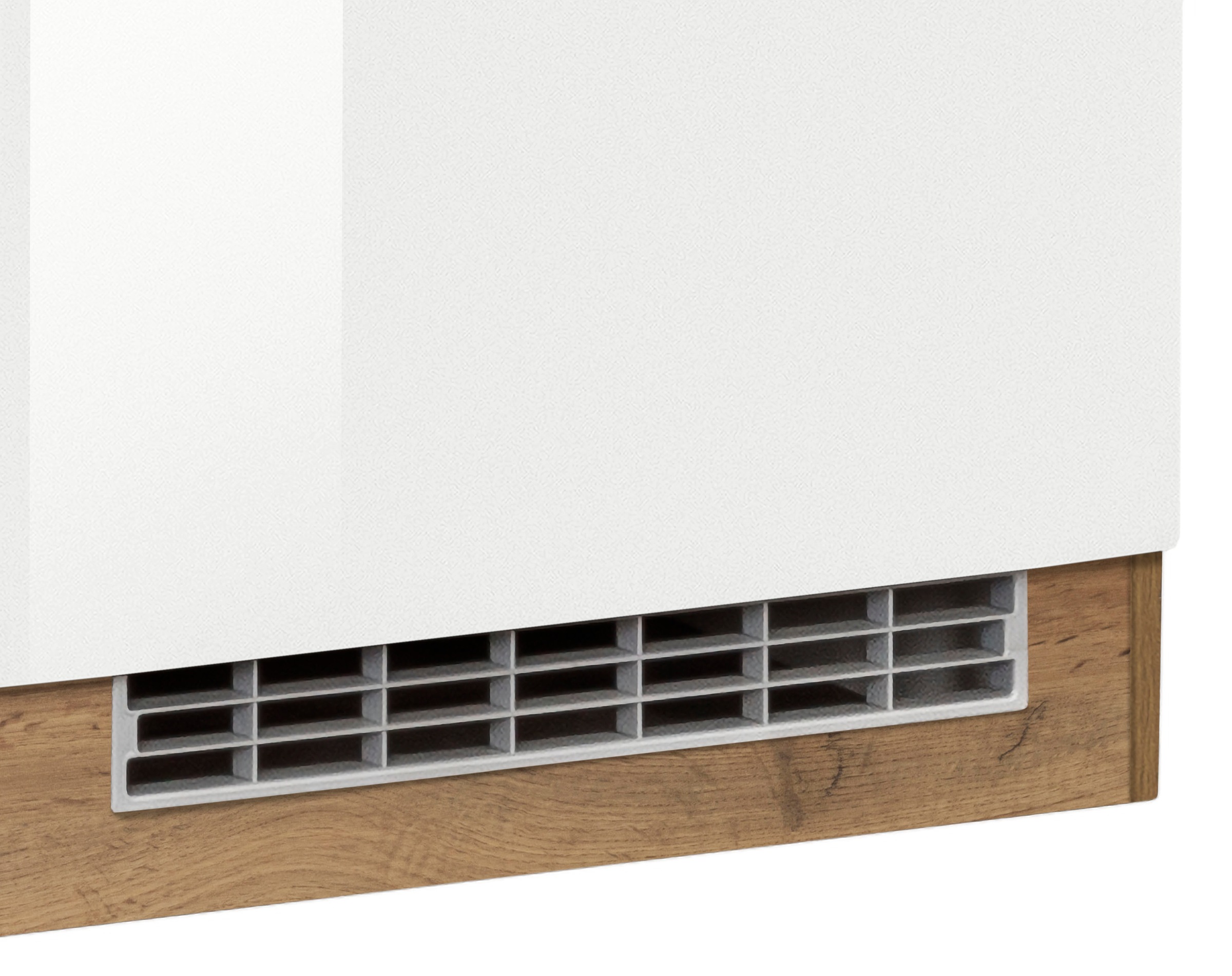 KOCHSTATION Küchenzeile »KS-Brindisi«, Breite 270 cm, wahlweise mit E-Geräten, mit MDF-Fronten und Regal