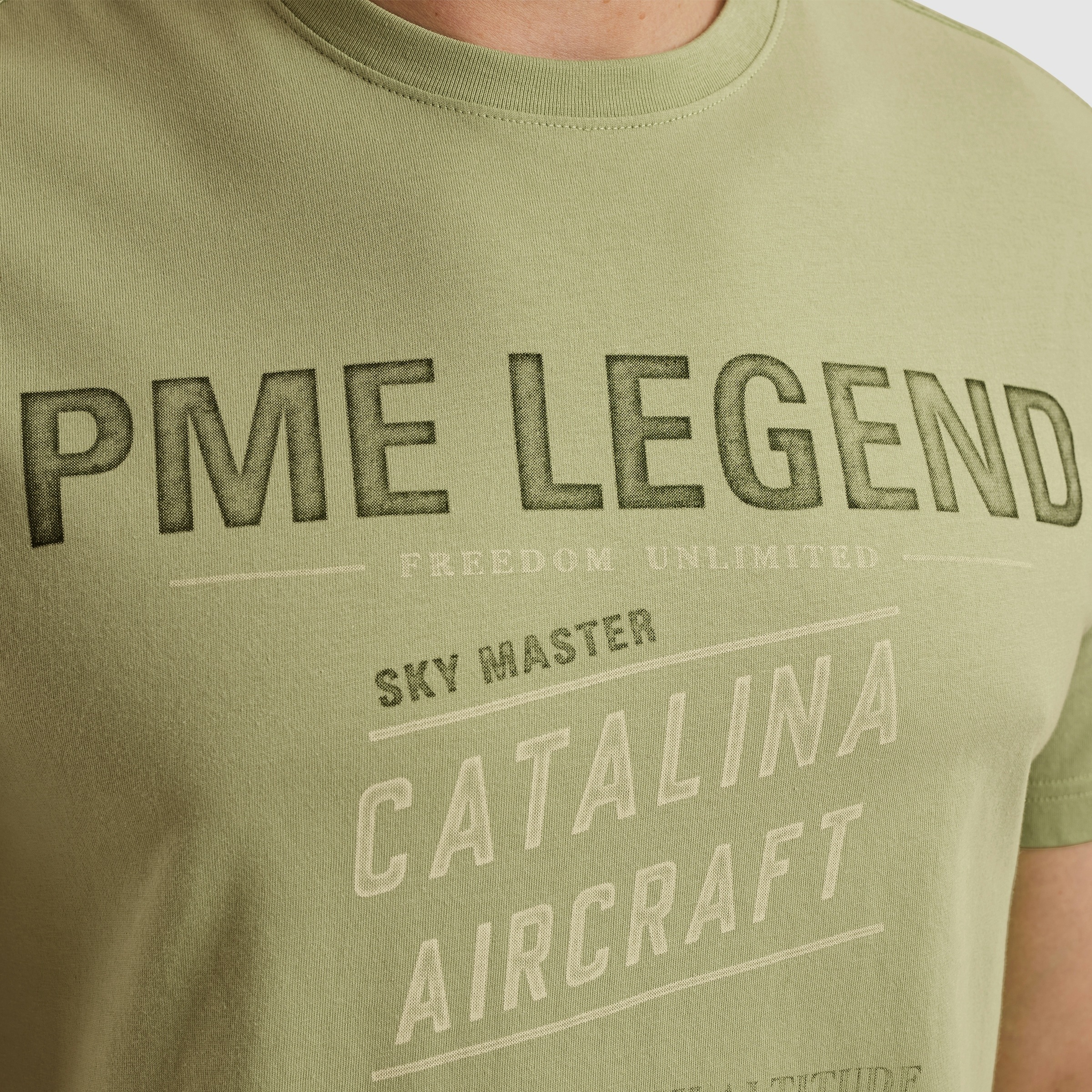 PME LEGEND T-Shirt »Short sleeve r-neck single jersey«, mit Logo-Print