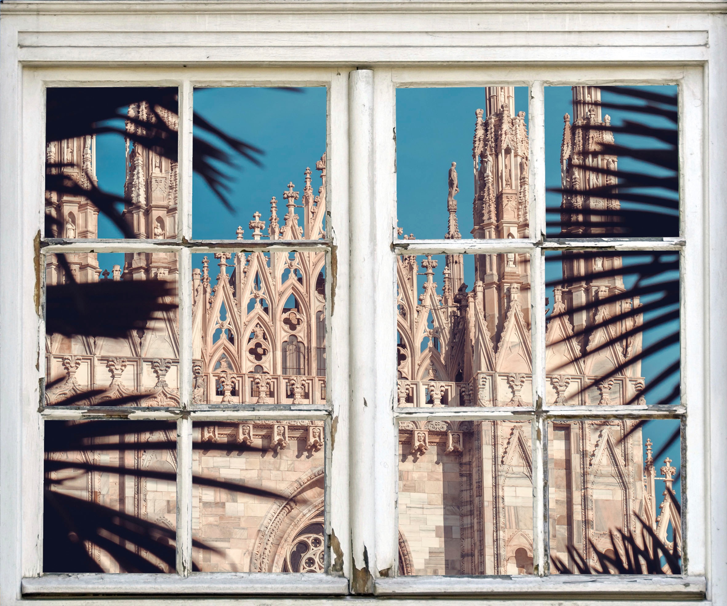 queence Wandsticker »Kathedrale« Wandsticker, Wandbild, selbstklebend, 3D, günstig online kaufen