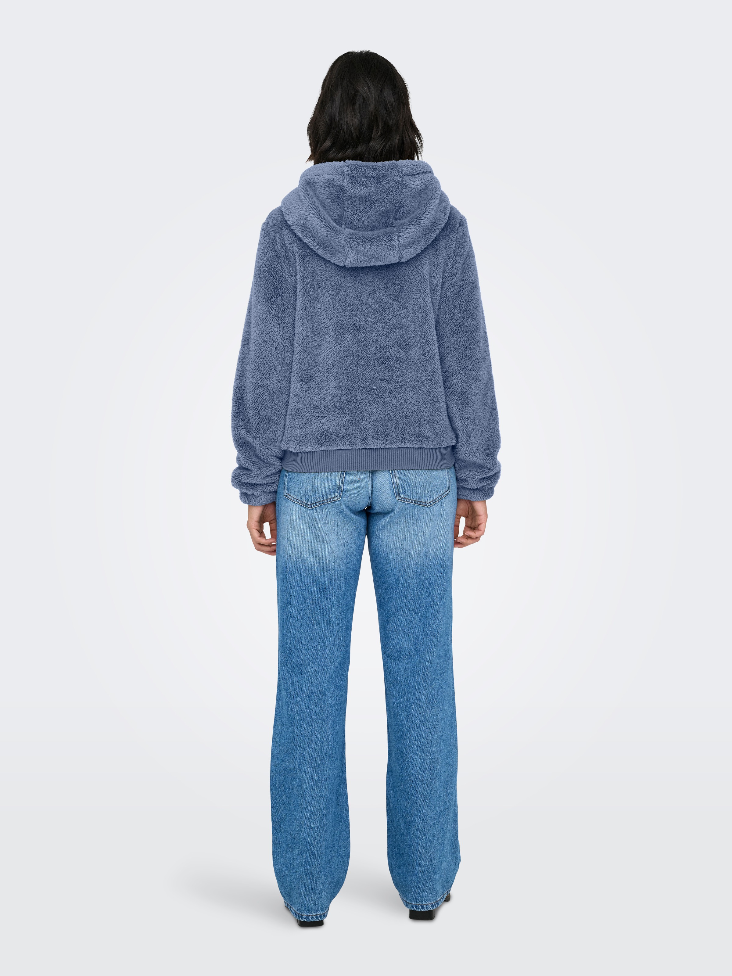 ONLY Kapuzenplüschjacke »ONLNEWANNA CONTACT SHERPA JKT OTW NOOS« mit Kapuze Kunstfaser