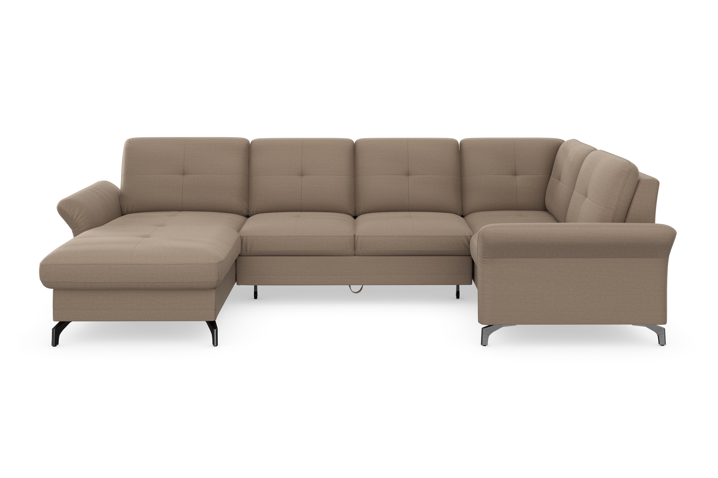 Home affaire Wohnlandschaft »Calando U-Form« wahlweise mit Bettfunktion, Be günstig online kaufen