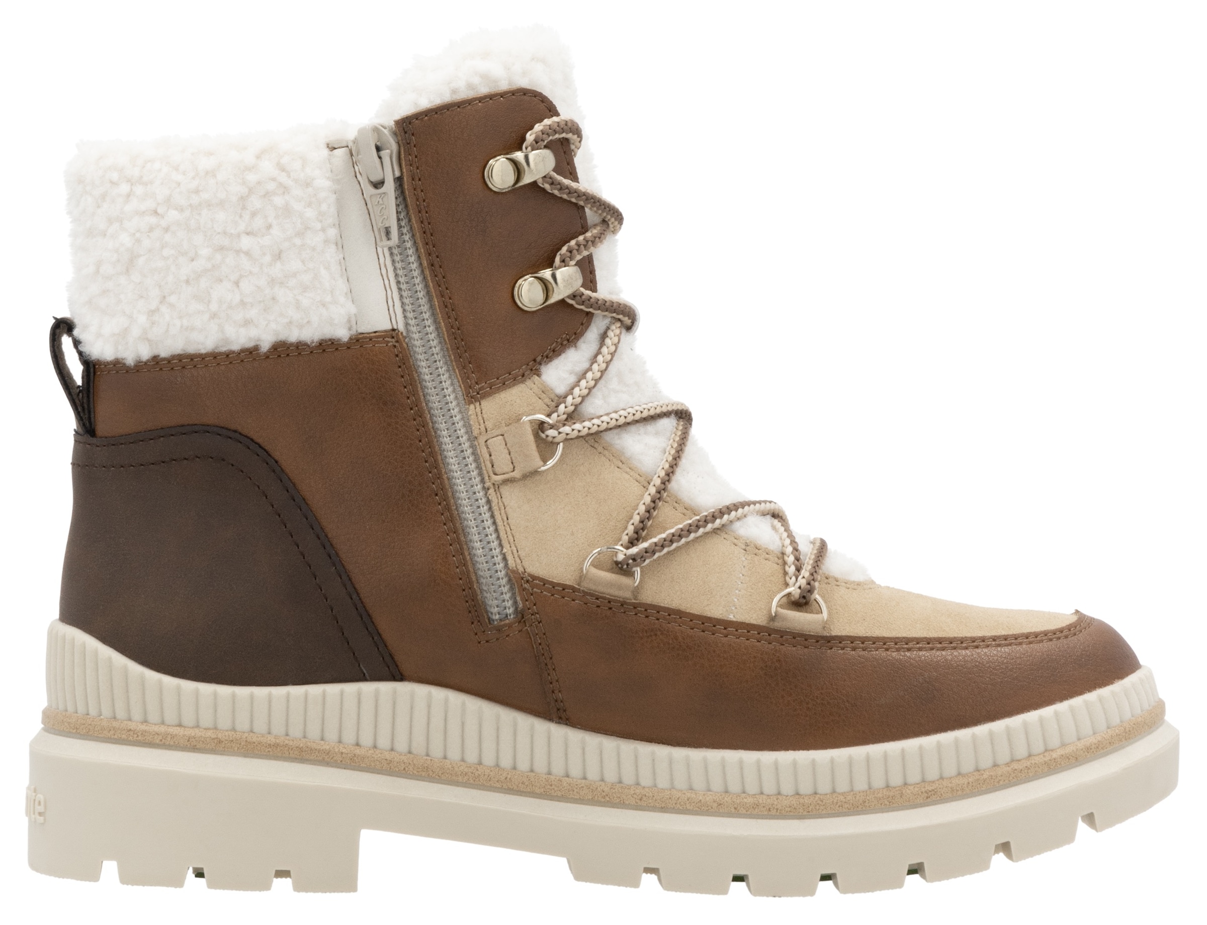 Remonte Winterboots, Blockabsatz, Winterboots, Outdoorschuh mit Ösen und Kontrastbesätzen
