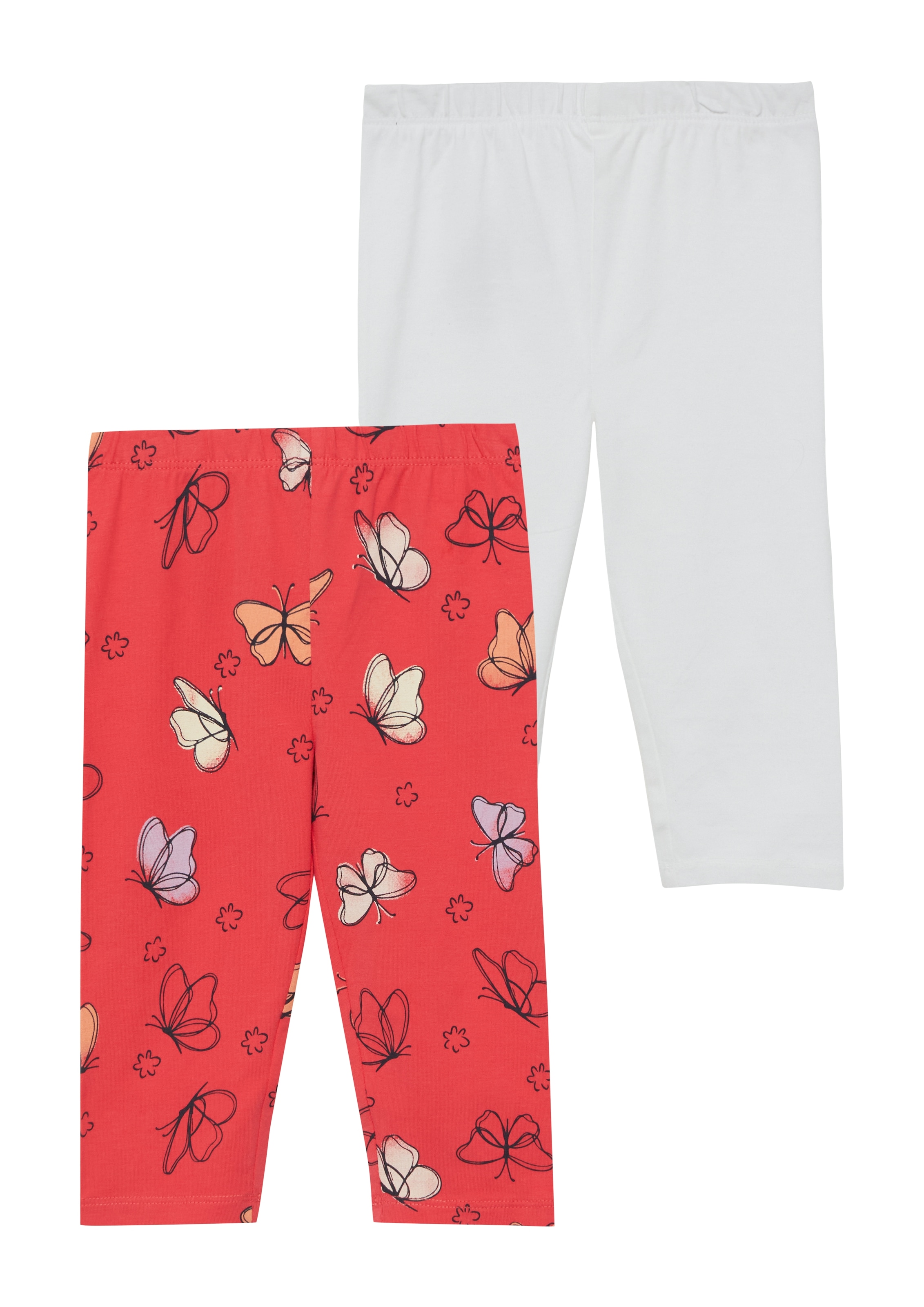 s.Oliver Junior 3/4-Leggings  2er Pack, für Girls, unifarben und gemustert