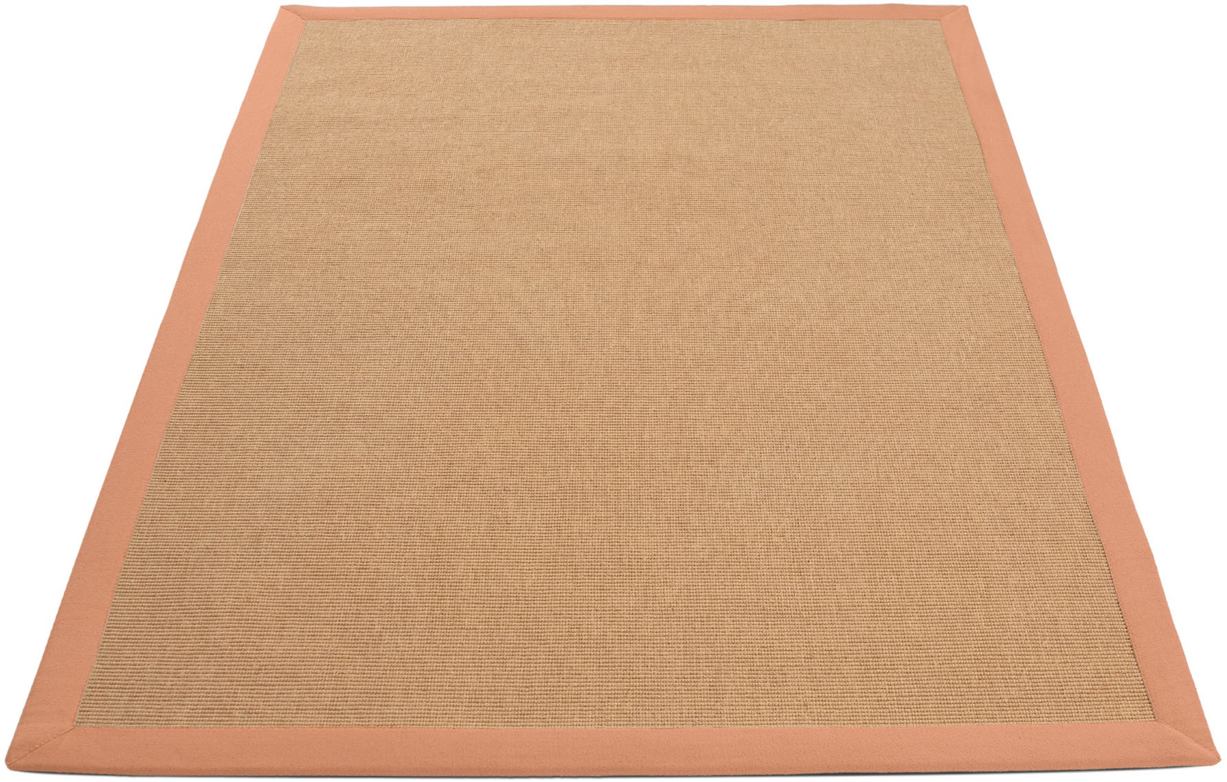 carpetfine Sisalteppich »Sisal«, rechteckig, 5 mm Höhe, mit farbiger Bordüre, Anti Rutsch Rückseite