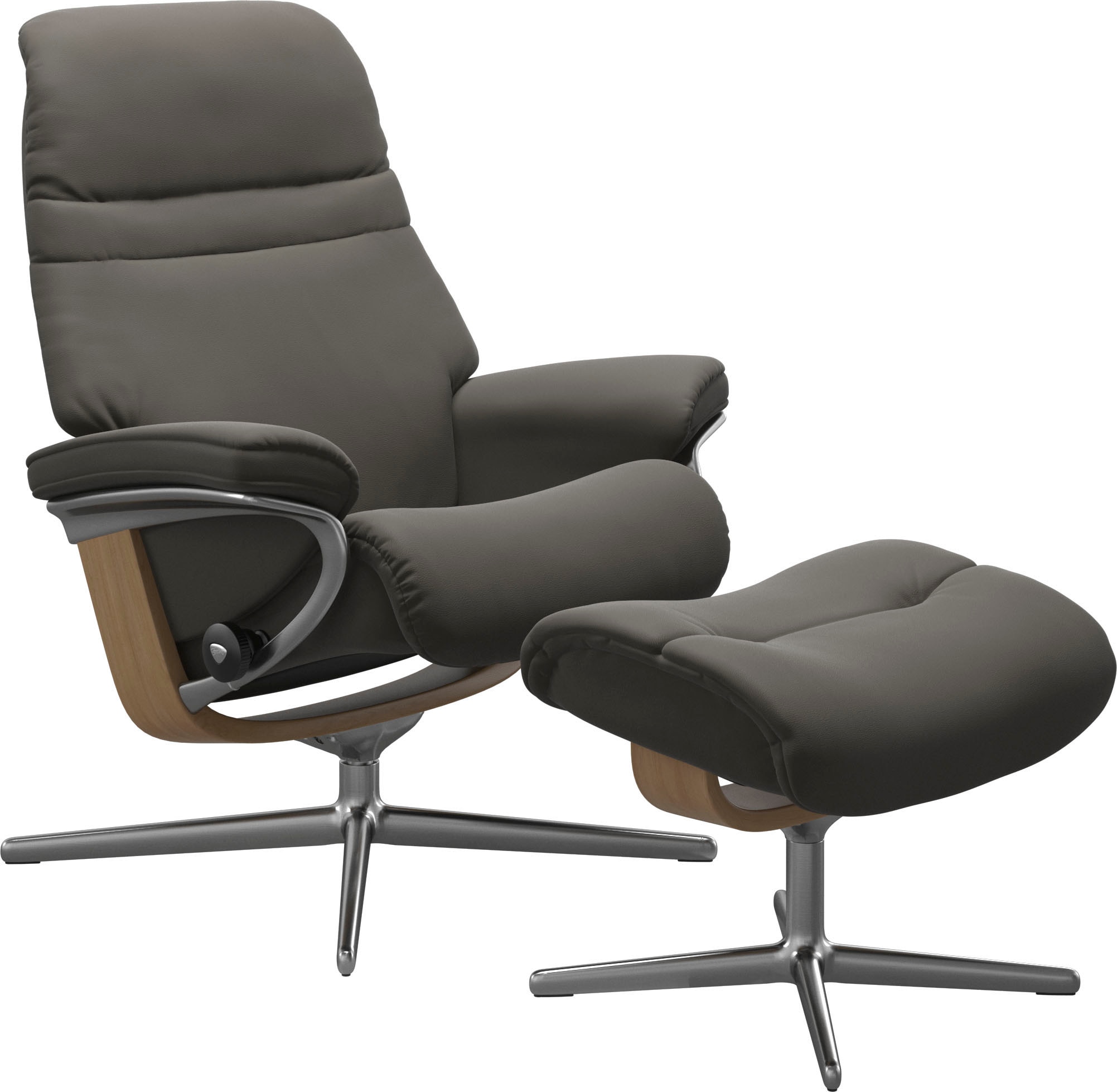 Stressless® Fußhocker »Sunrise«, mit Cross Base, Größe S, M & L, Holzakzent Eiche