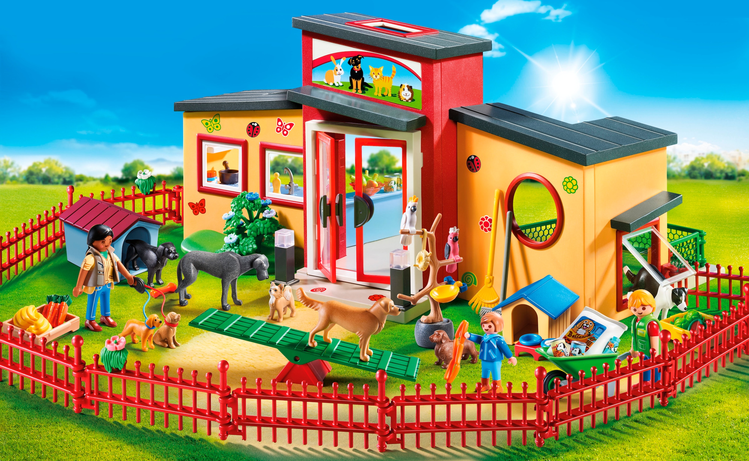 Playmobil® Konstruktions-Spielset »Tierhotel 'Pfötchen' (71599), My Life, 50 Jahre«, (159 St.), Made in Europe