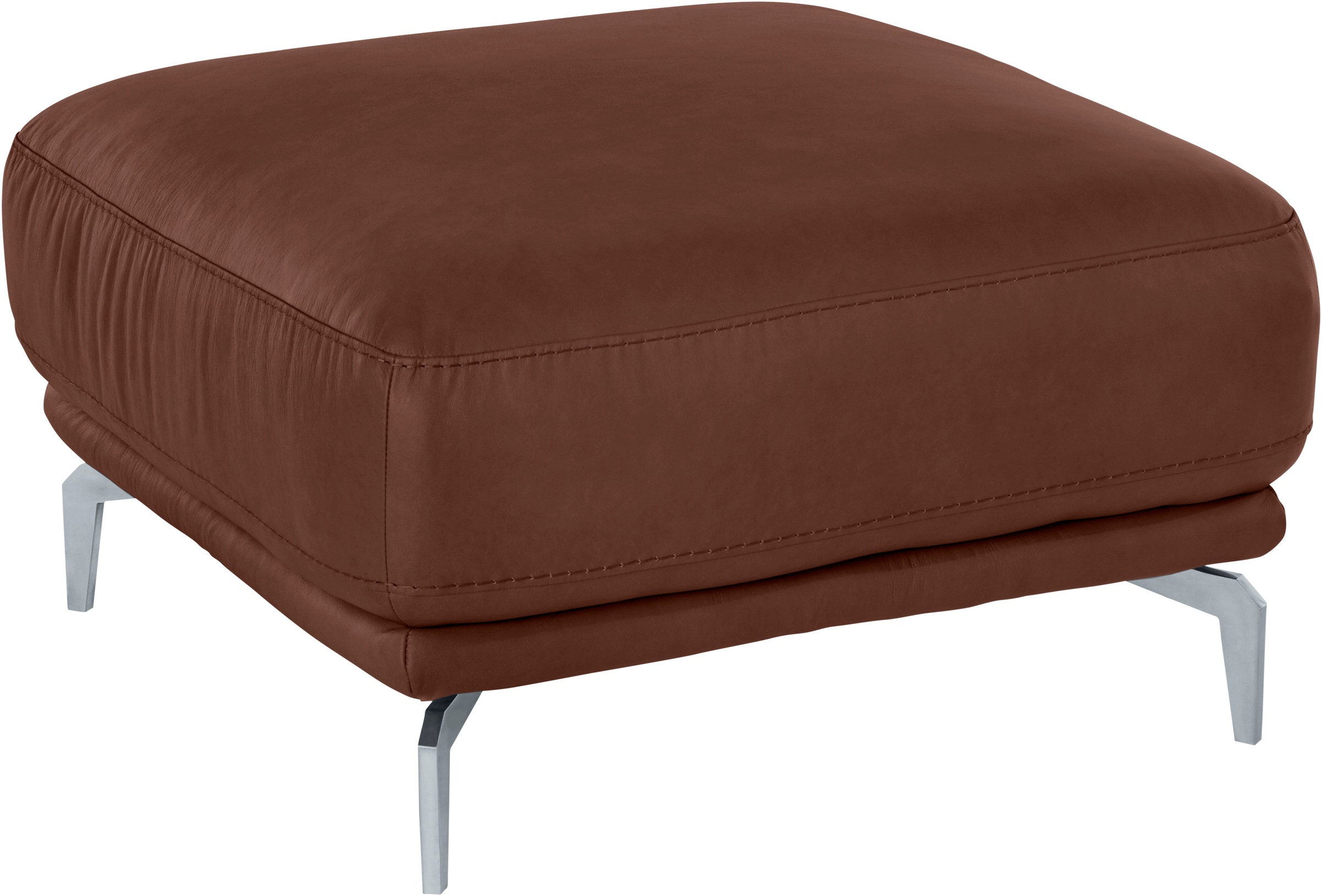 W.SCHILLIG Hocker »montanaa«, mit Metallfüßen in Silber matt, Breite 71 cm