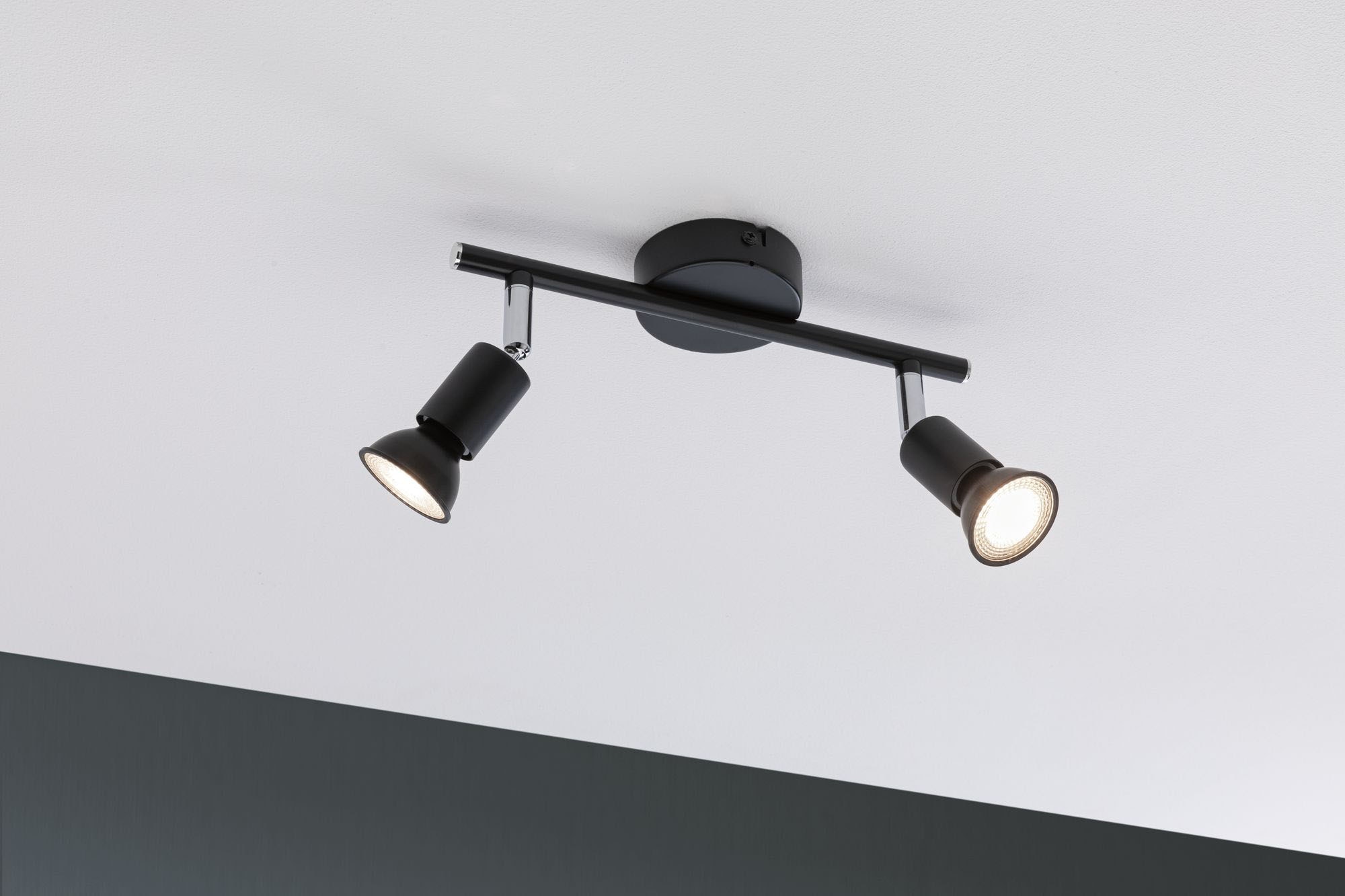 Paulmann Deckenleuchte »Carolina«, 2 flammig, Leuchtmittel GU10 | ohne Leuchtmittel, Spotlight IP44 max. 2x10W Chrom 230V Metall, GU 10