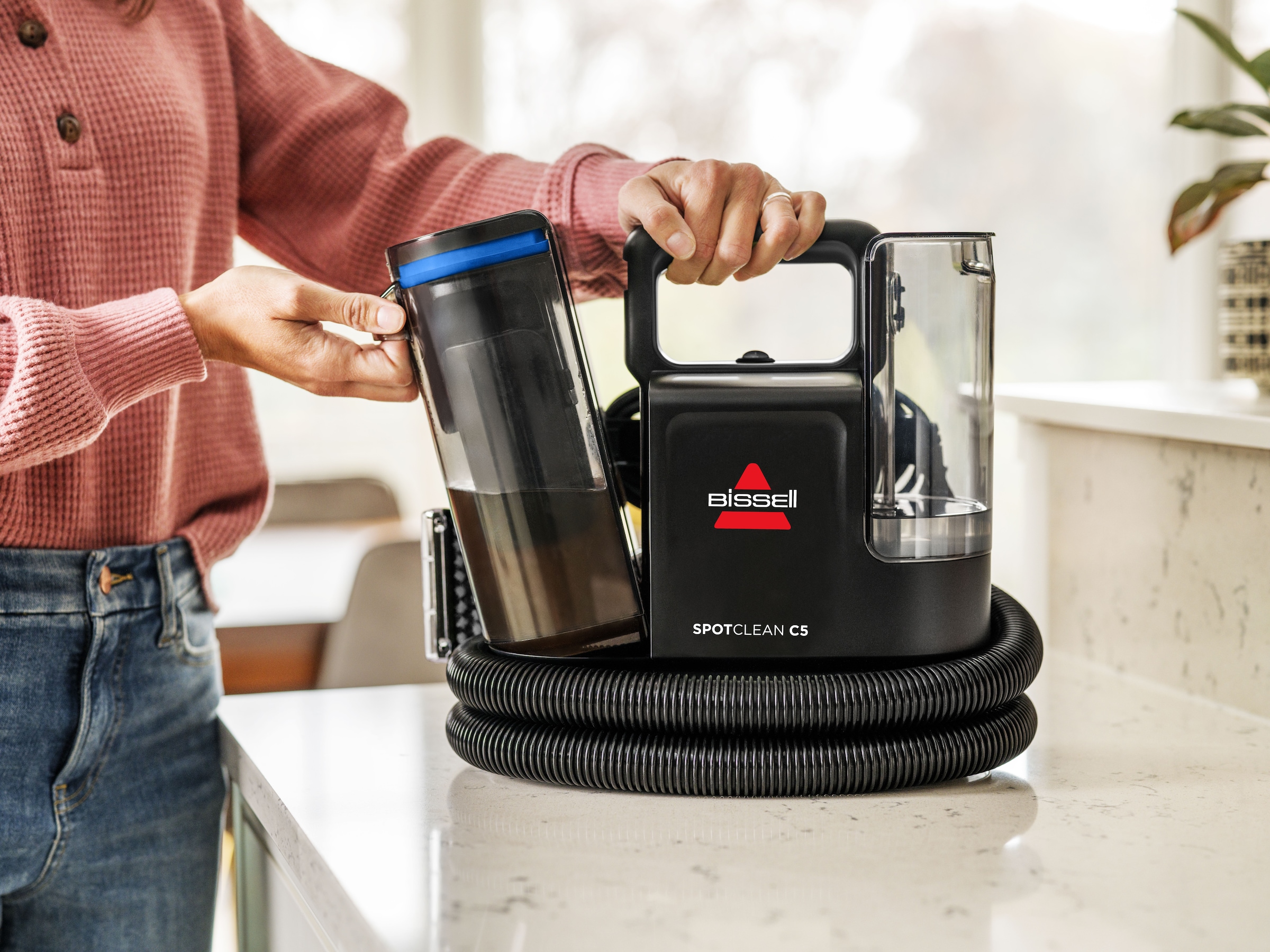 Bissell Wasch-Sauger »3928N, SpotClean C5 Select, leistungsstark, klein, Dual-Tank«, >15kPa, Selbstreingung, reinigt Flecken auf Teppich, Polster, Autositz