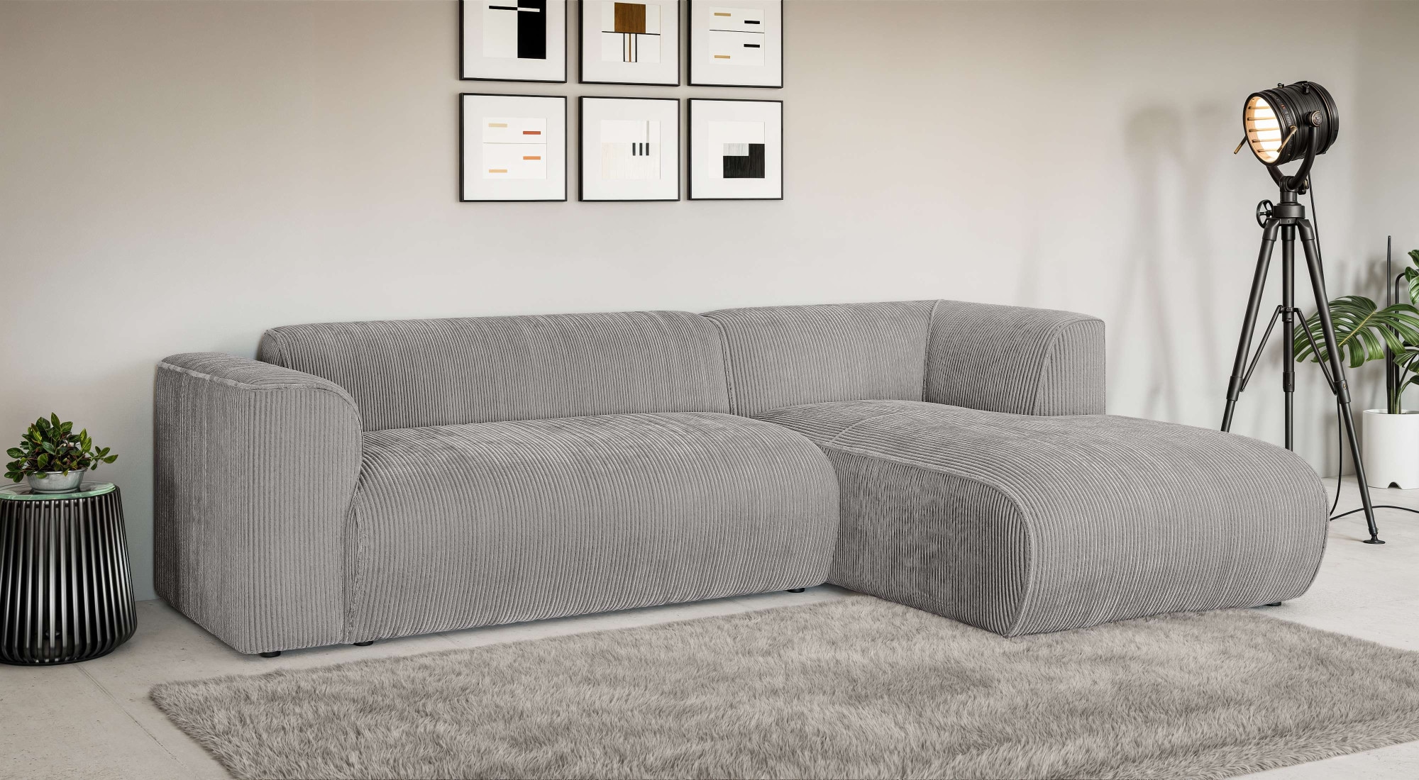 Home affaire Ecksofa »MERID L-Form (257 cm), zeitlos & stilvolles Design,« günstig online kaufen
