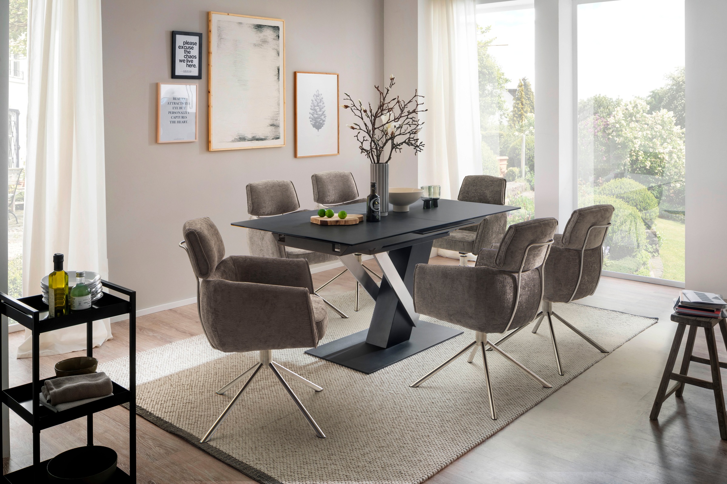 MCA furniture Esszimmerstuhl »QUEBEC«, (Set), 2 St., (2er-Set), 360° drehba günstig online kaufen