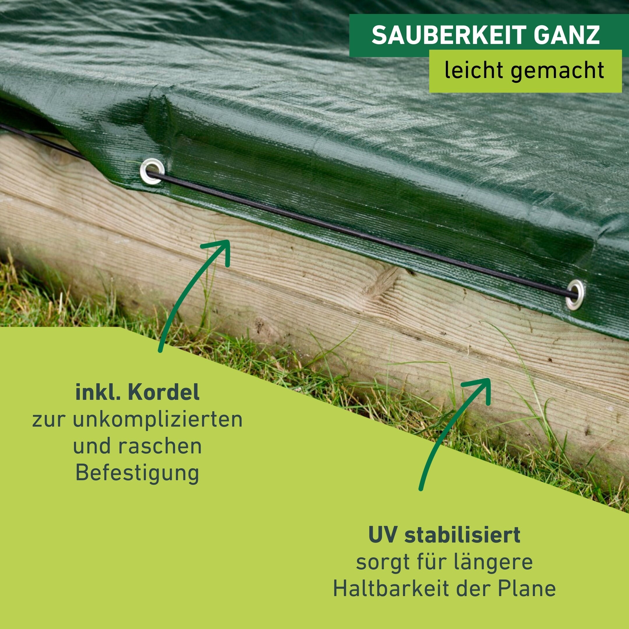Windhager Sandkasten-Abdeckplane »MEDIUM« 1,7x1,7 m, mit Kordel zur Befestigung