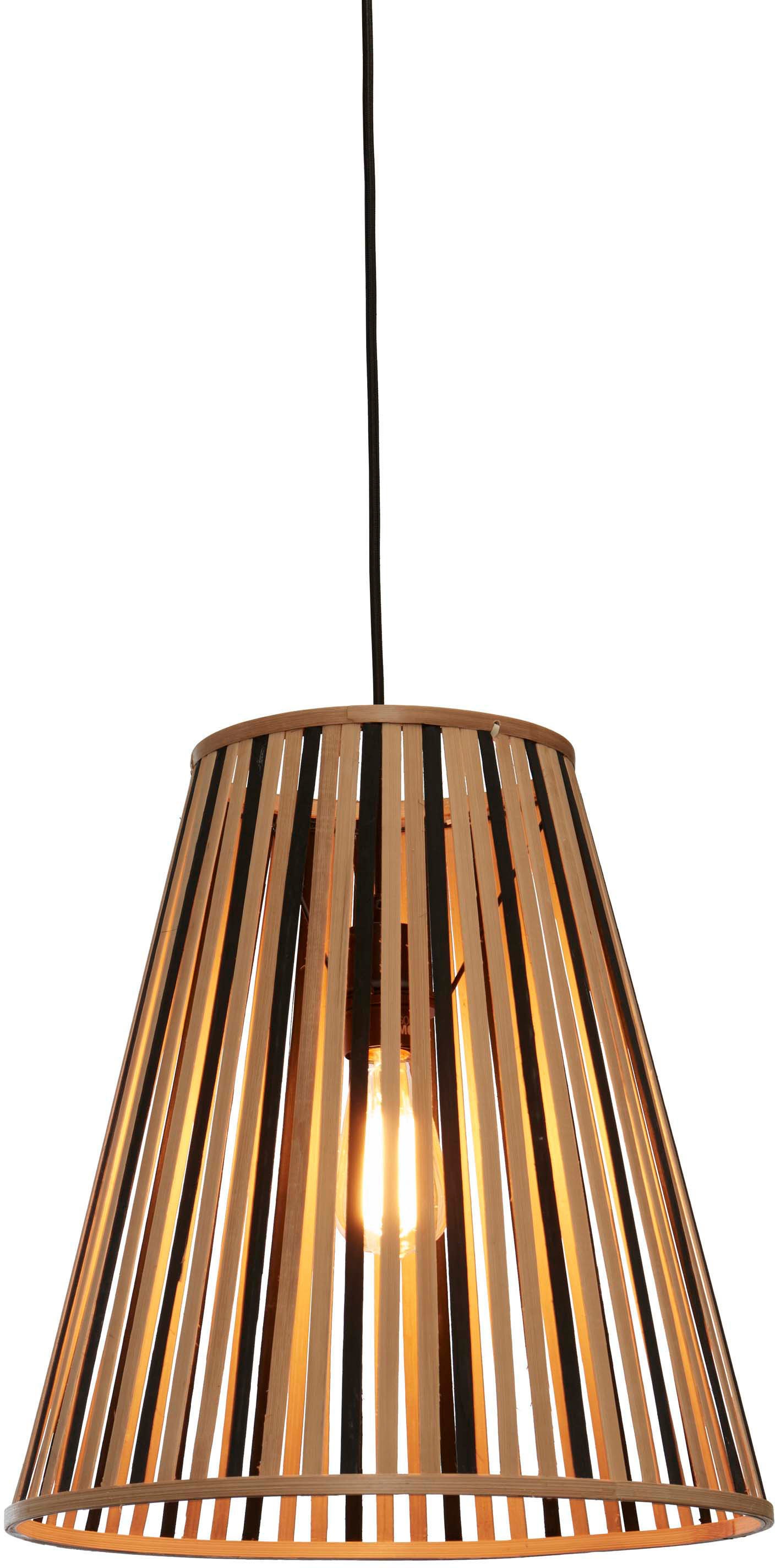 GOOD&MOJO Hängeleuchte »MERAPI« E27 1 Stk. natur, schwarz