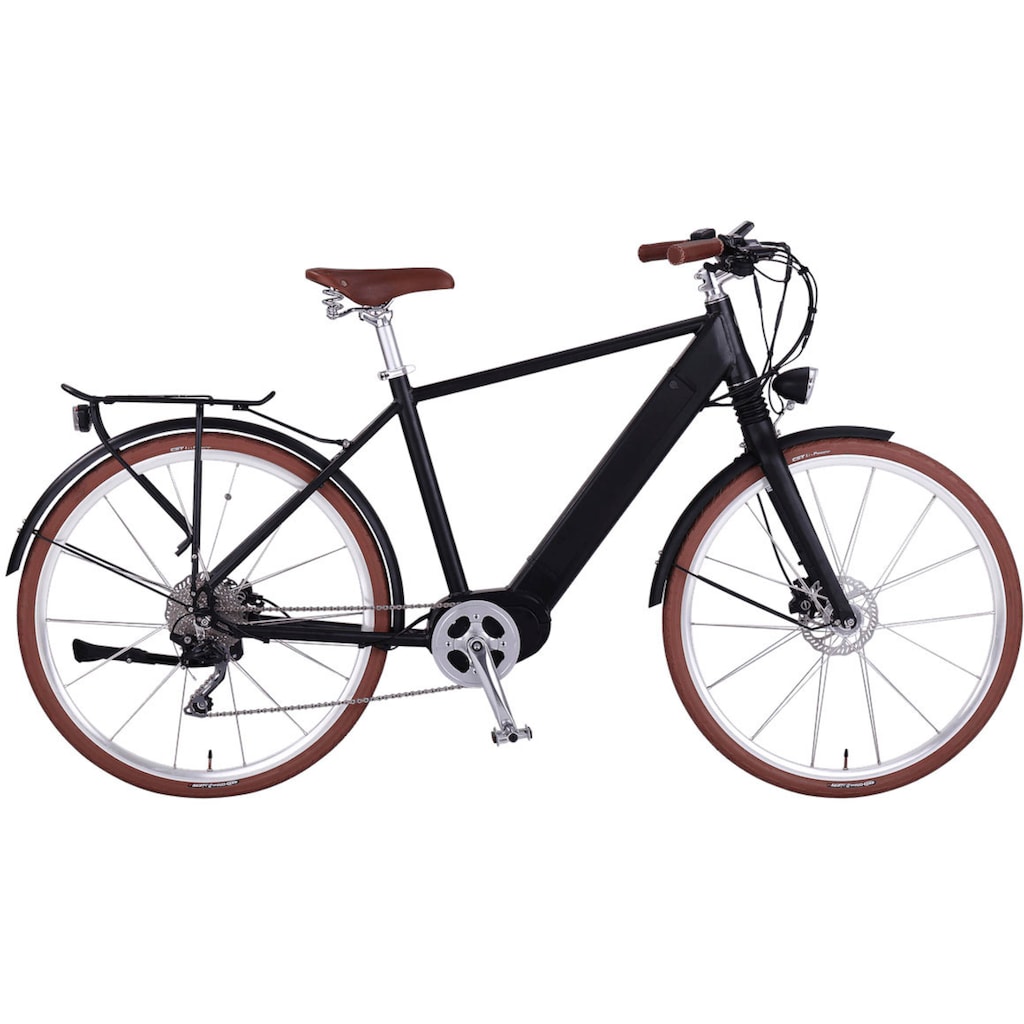 eGO Movement E-Bike »Classic 25 Cäsar Herren 54 cm Schwarz 28"«, 10 Gang, Shimano, Deore, Mittelmotor 250 W