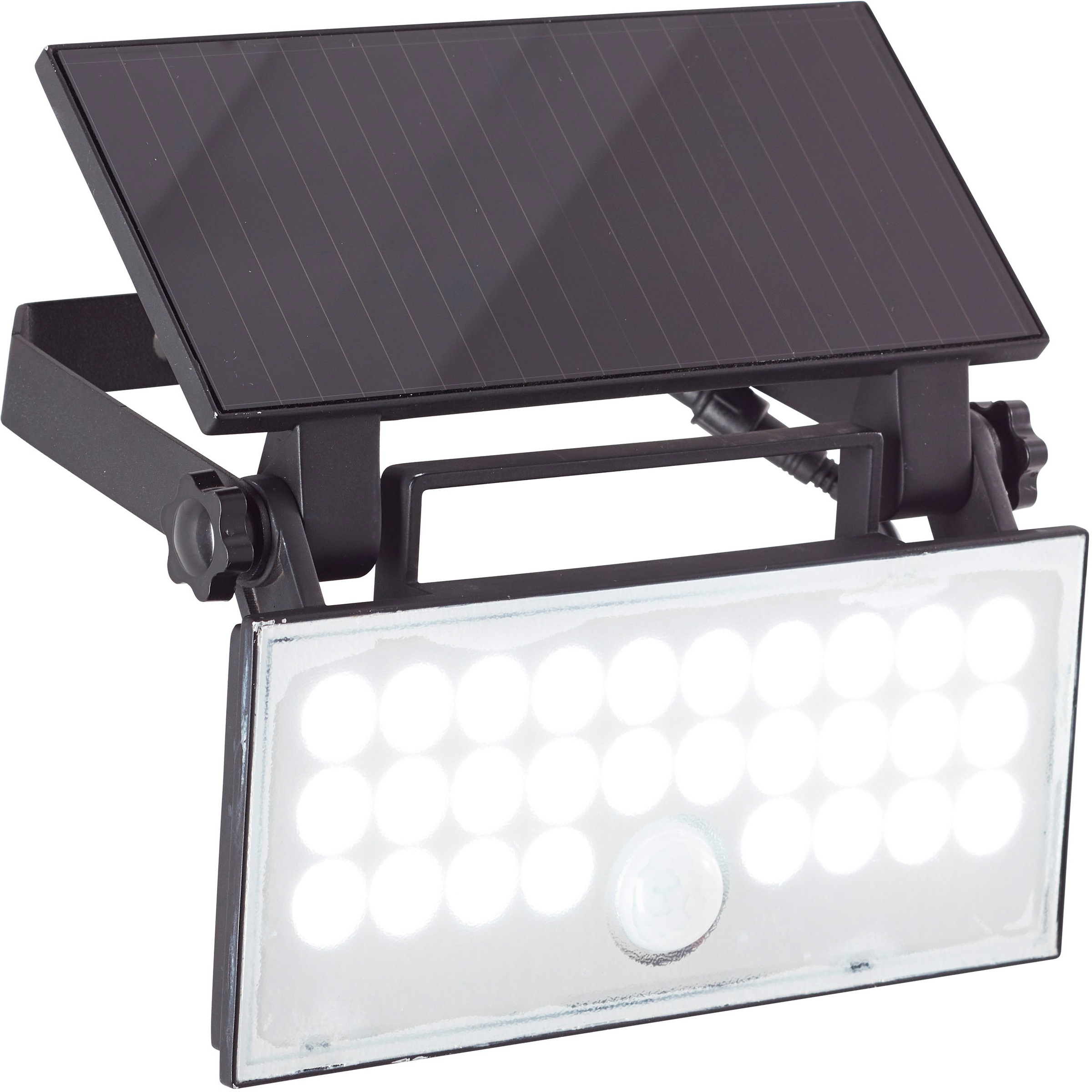 Brilliant LED Außen-Wandleuchte »Luton«, Solar, 19 cm, 1000 lm, 4100 K, schwenkbar, schwarz