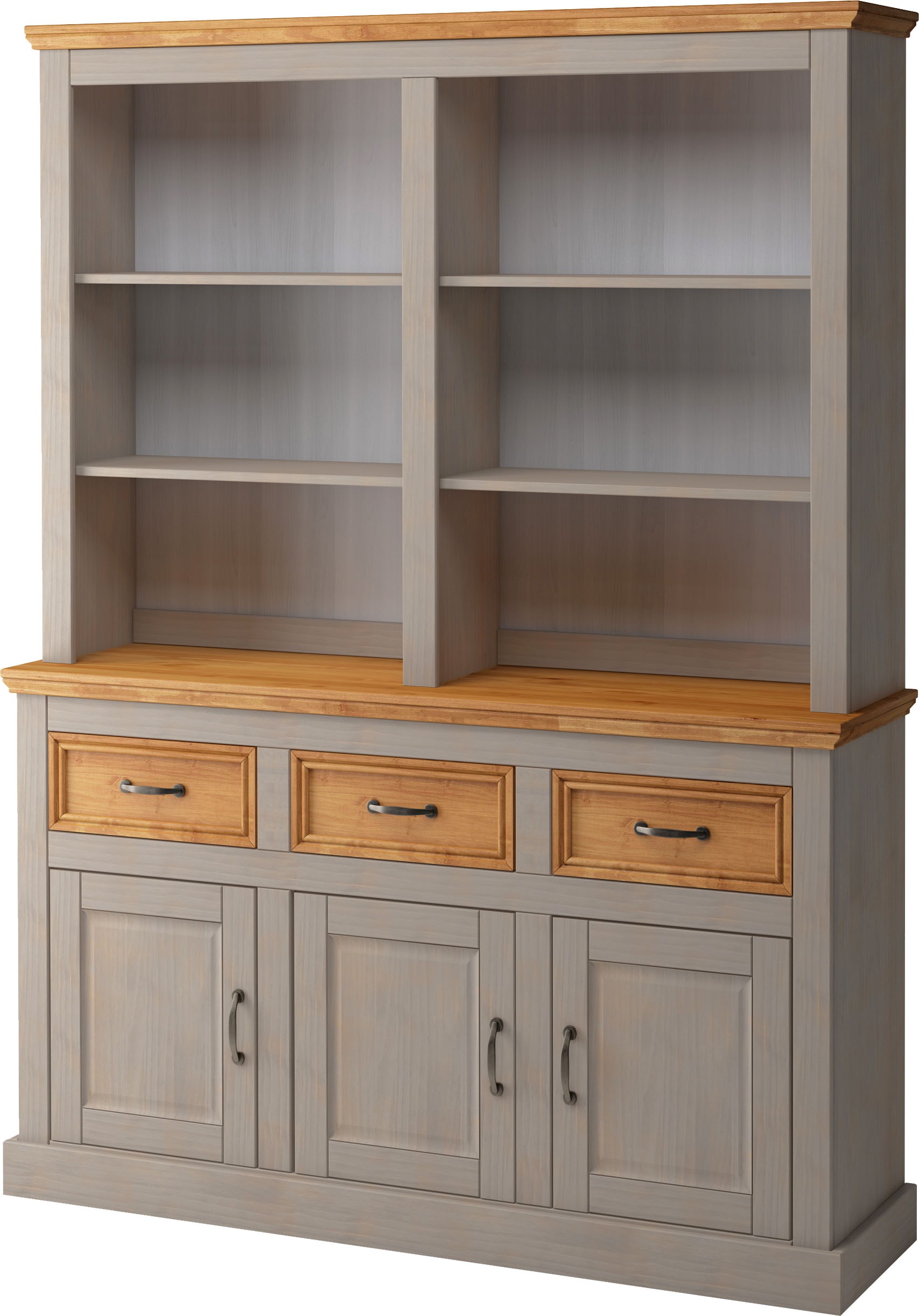 Buffet OTTO HOME "Selma", grau (grau, gebeitz), Schränke, Buffet, Breite 145 cm