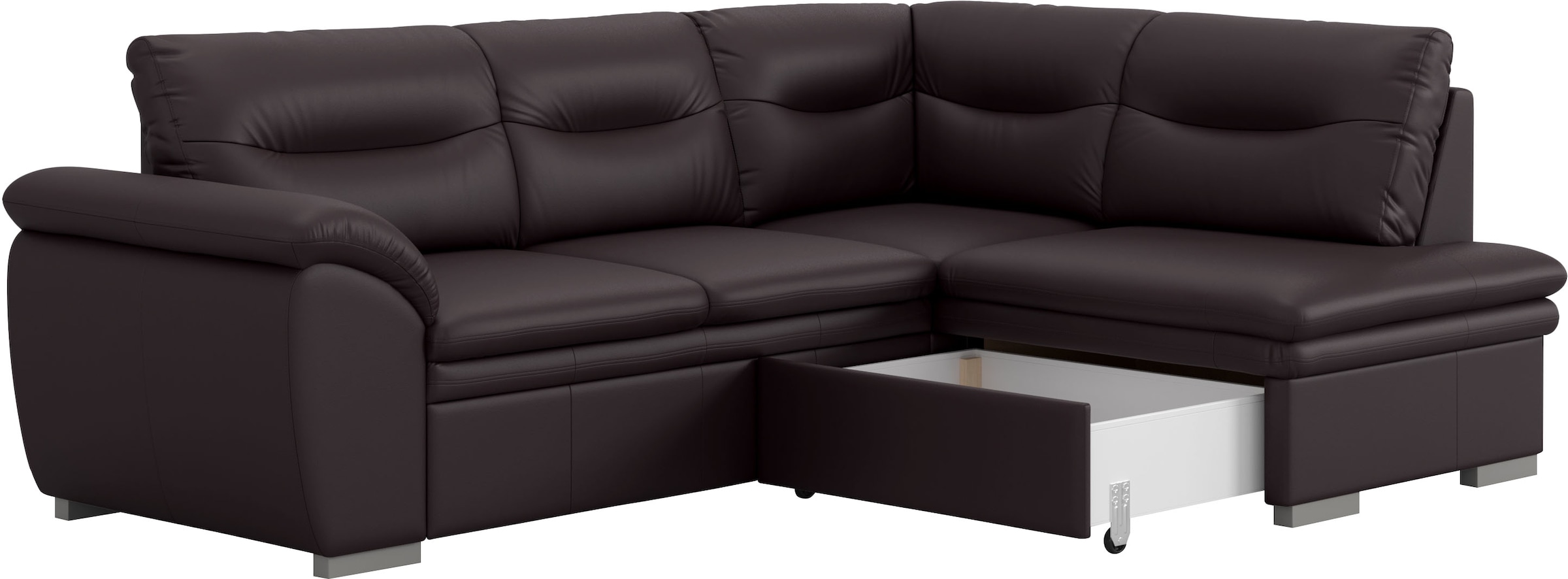COTTA Ecksofa »Leandra L-Form«, wahlweise mit Bettfunktion & Bettkasten