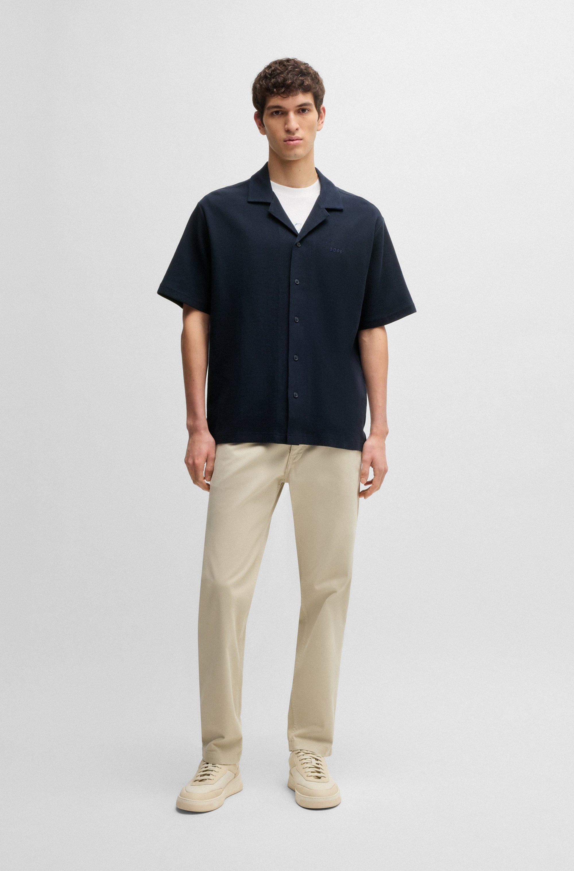 BOSS ORANGE Kurzarmshirt »Pe«, mit Ton-in-Ton Logo
