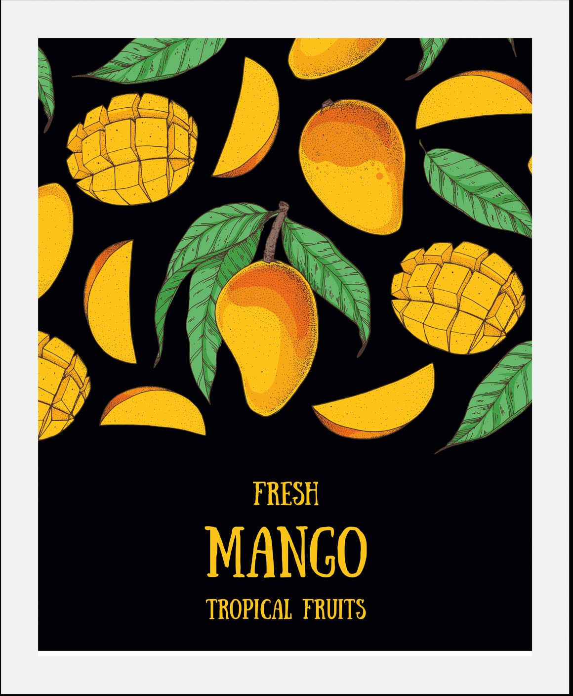queence Bild »Fresh Mango«, Obst-Obst Bilder-Essen-Lebensmittel-Kunst-Abstr günstig online kaufen