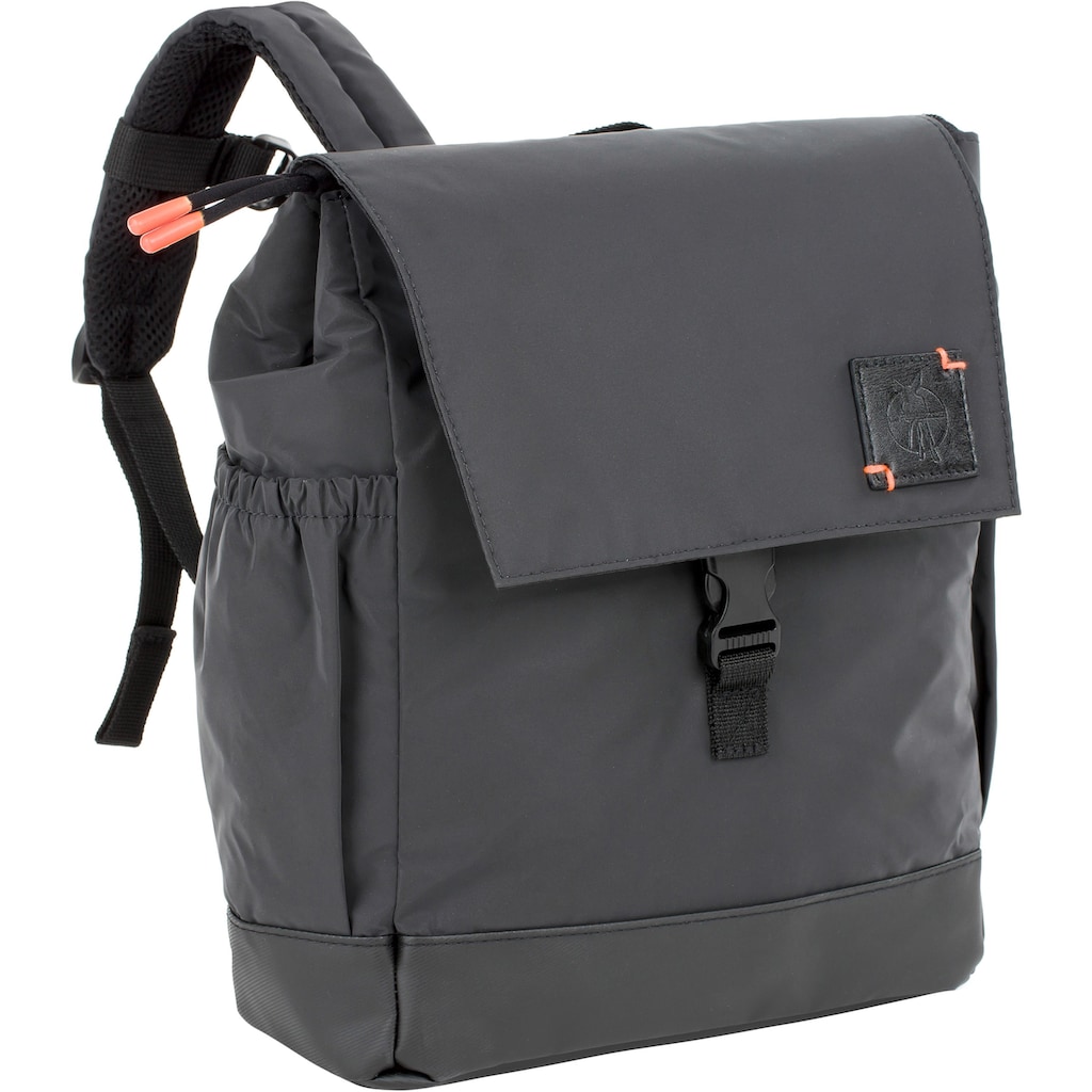 LÄSSIG Kinderrucksack »Vintage Little One & Me Reflective Small, Black«, Reflektoren