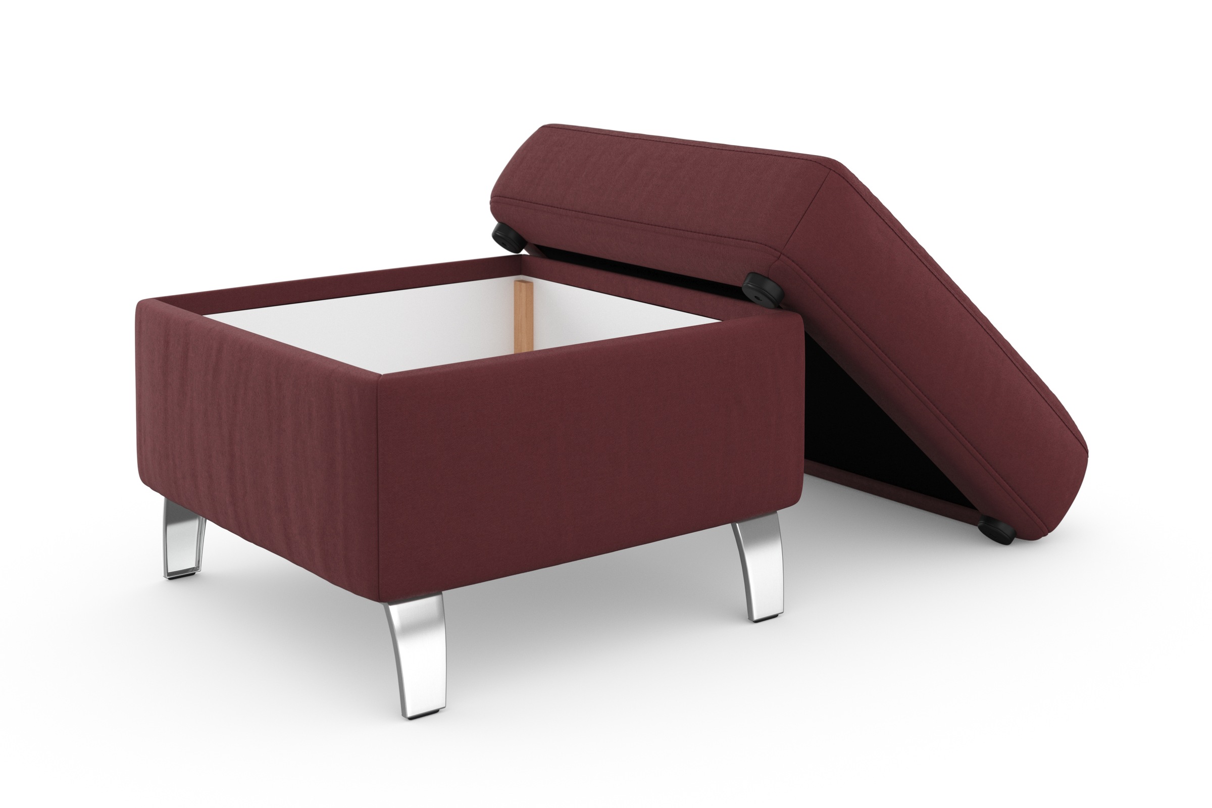 sit&more Stauraumhocker »Visby«, auch erhältlich in dem mit Wasser zu reinigendem "Soft clean" Bezug