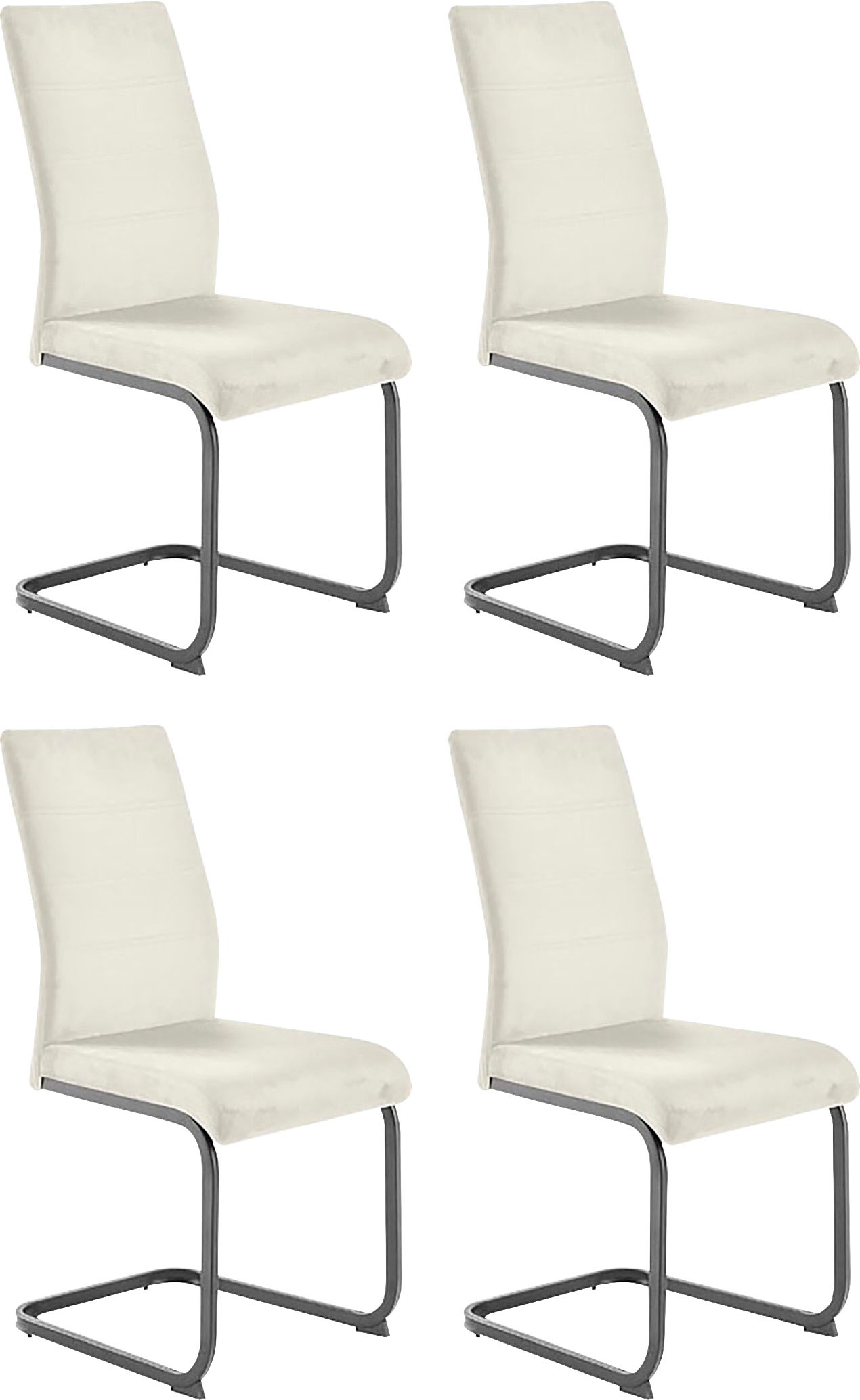MCA furniture Freischwinger »MCA TICINO Schwingstuhl«, Veloursstoff, (4er-S günstig online kaufen