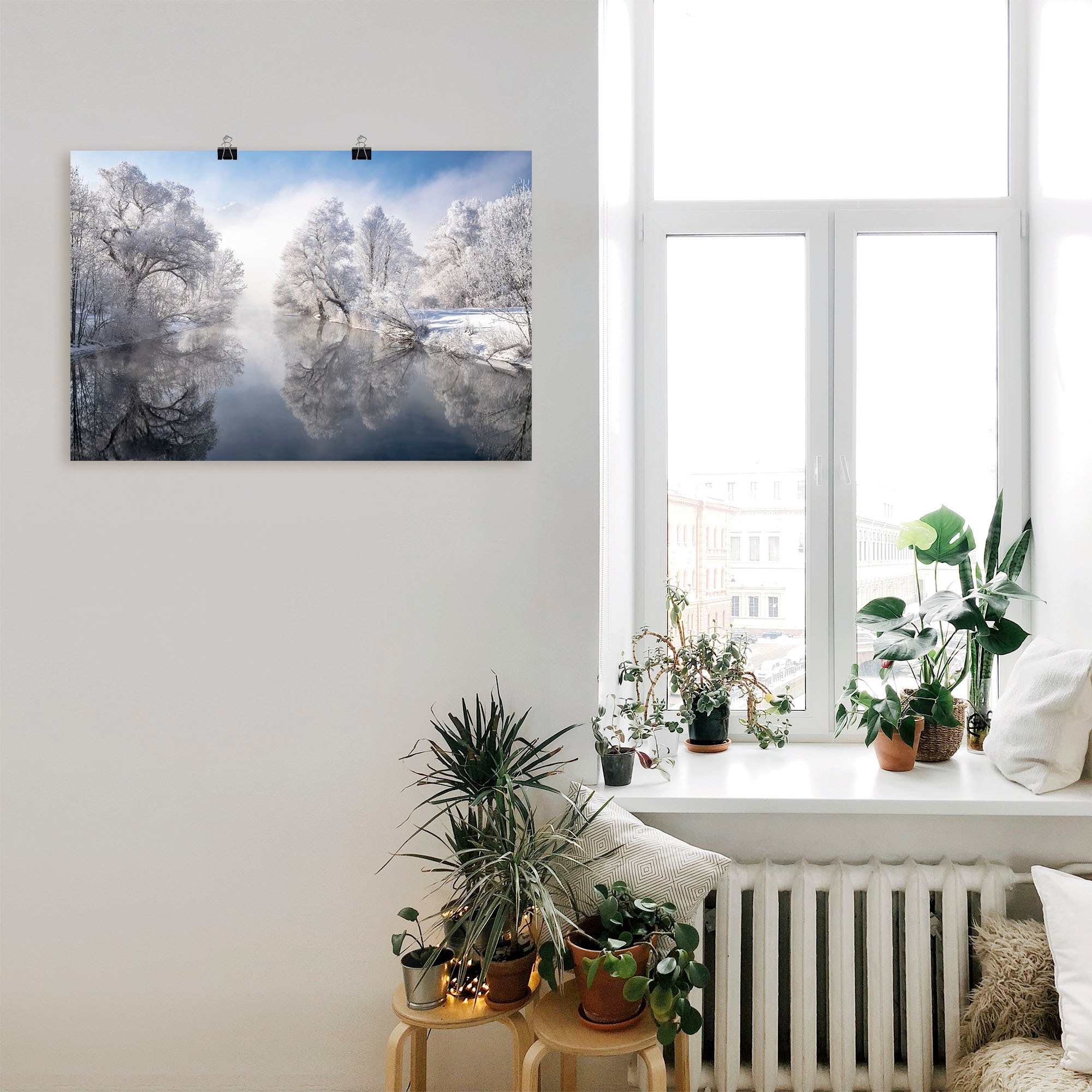 Artland Wandbild »Winter in Oberbayern«, Seebilder, (1 St.), als Leinwandbild, Poster, Wandaufkleber in verschied. Größen